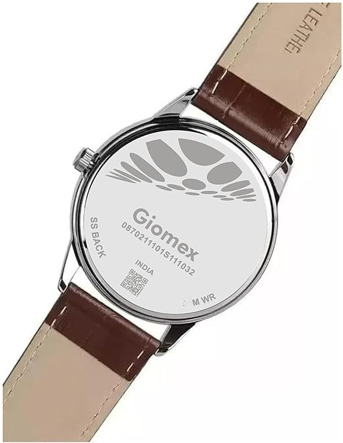 Image of Giomex GMX1584SL Classic Silver Date Analog Watch - For Men