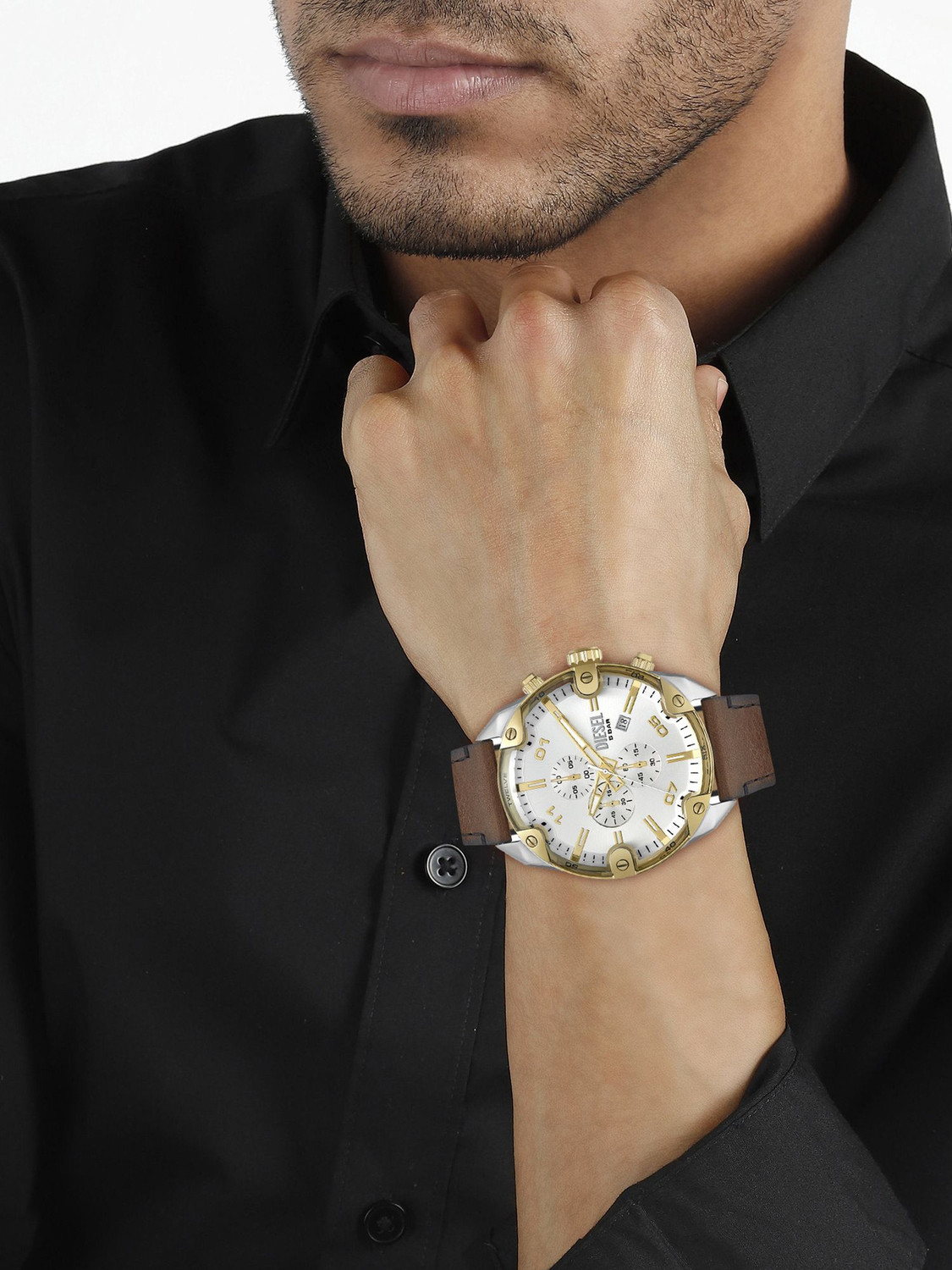 Image of DIESEL Spiked Spiked Analog Watch - For Men