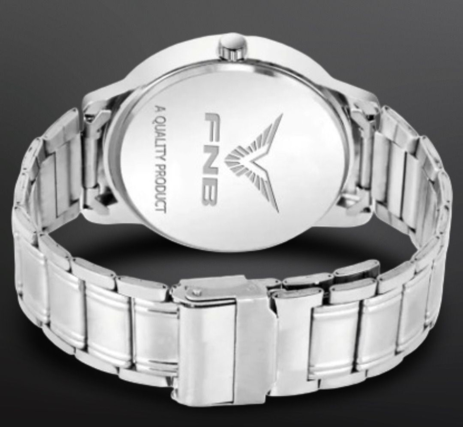 Image of FNBSTORE EDY-SlvBlack-1801 EDY-SlvBlack-1801 Analog Watch - For Men