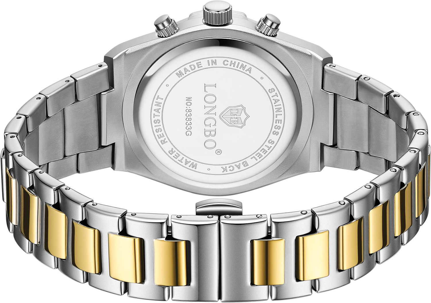 Image of Longbo Elevate 83833 Chronograph Watch with Dual Sub-Dial Layout Elevate 83833 Chronograph Watch with Dual Sub-Dial Layout Analog Watch - For Men