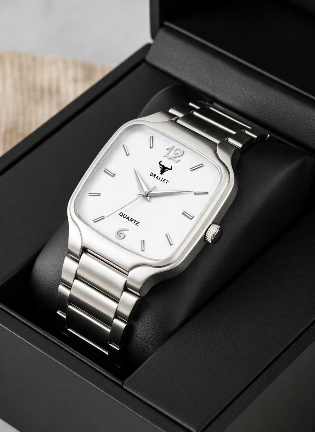 Image of DRALIET LCS-4297 Elegant Series Square Quartz For Boys Analog Watch - For Men