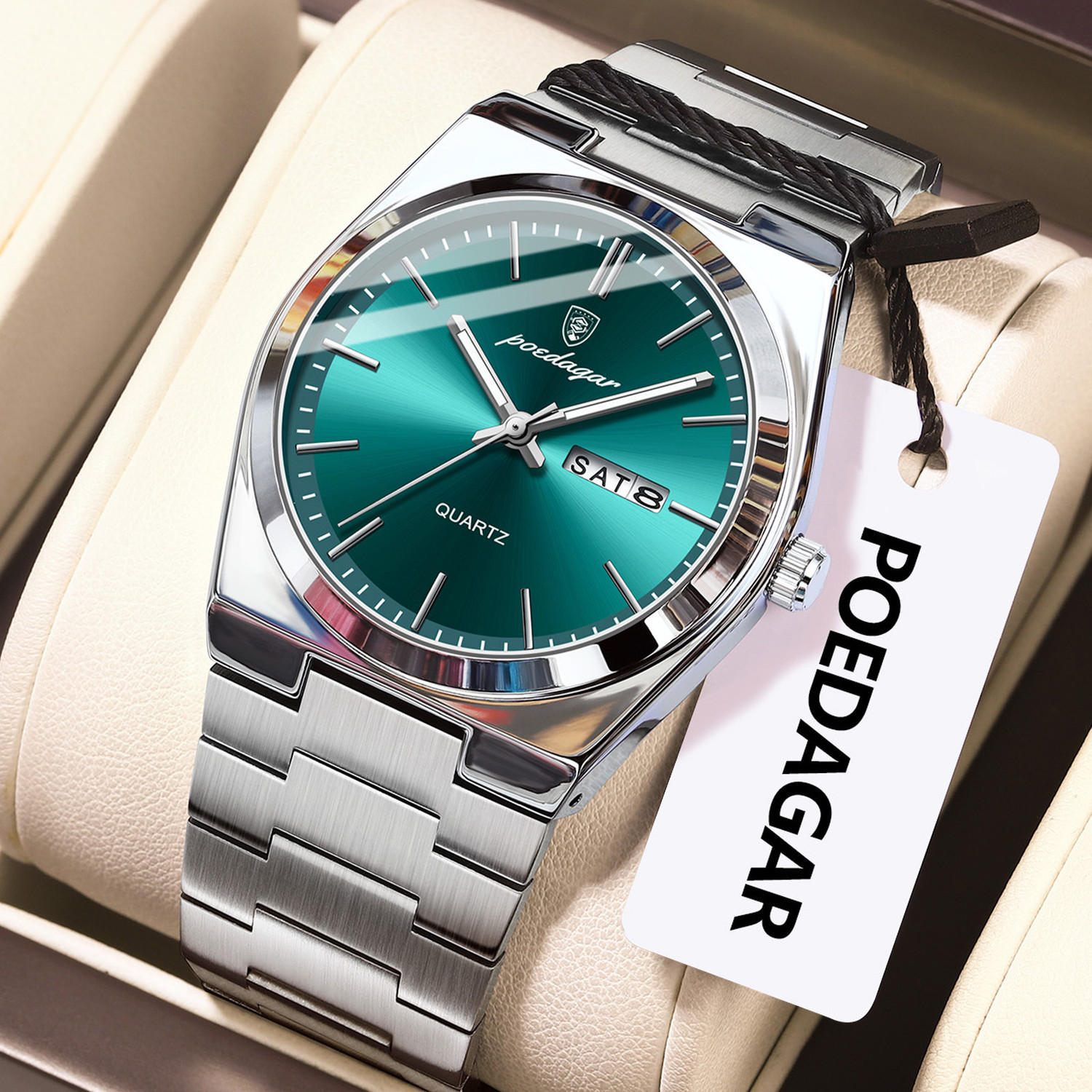 Image of POEDAGAR Mens Watch Analog Day & Date Display Luxury wrist Watch For Men Analog Watch - For Men