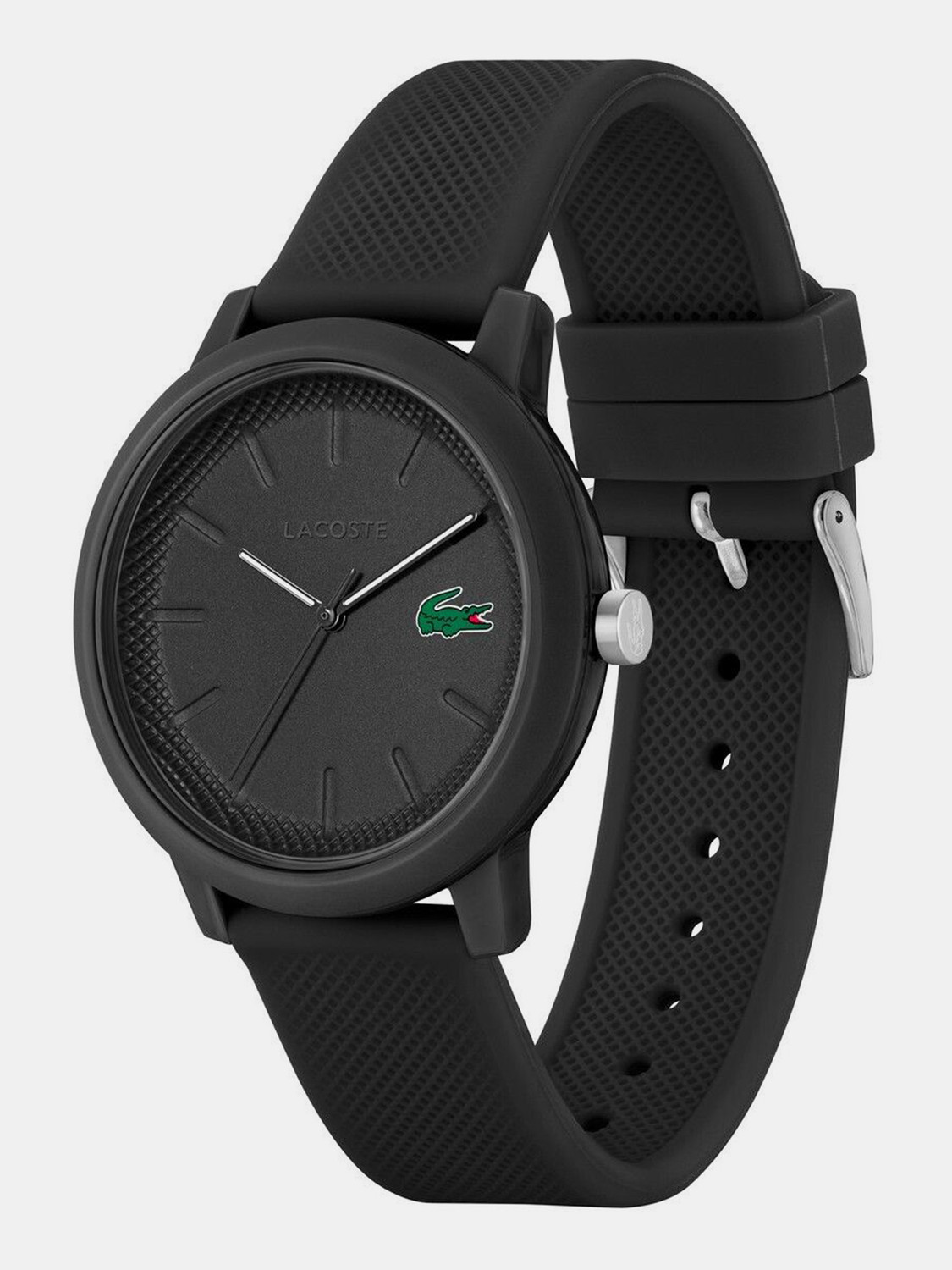 Image of LACOSTE LACOSTE.12.12 Lacoste LACOSTE.12.12 QTZ BASIC ROUND Dial BLACK Color MEN's Watch - 2011171 Analog Watch - For Men