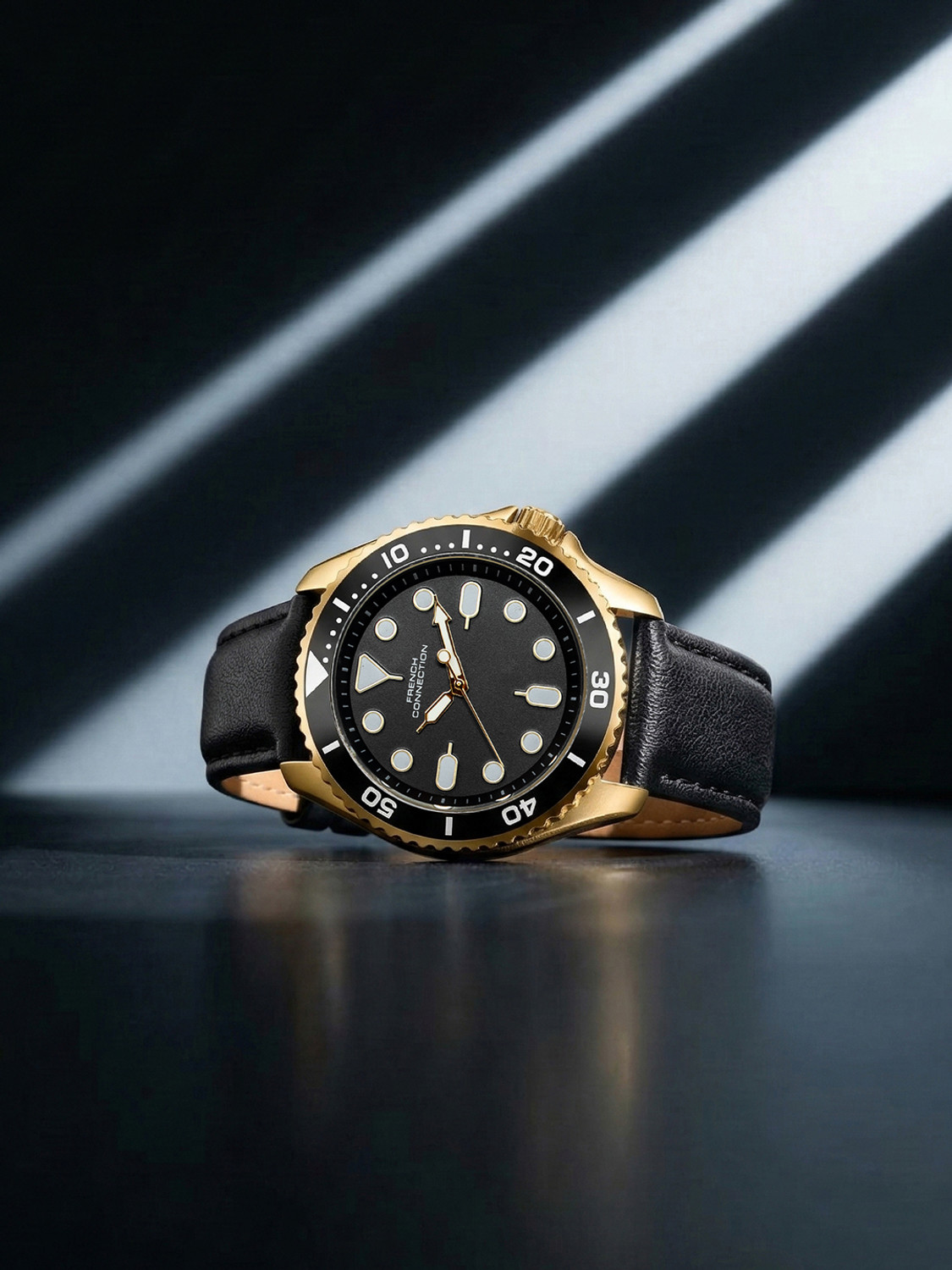 Image of French Connection Stylish Combination of Leather Analog Watch - For Men