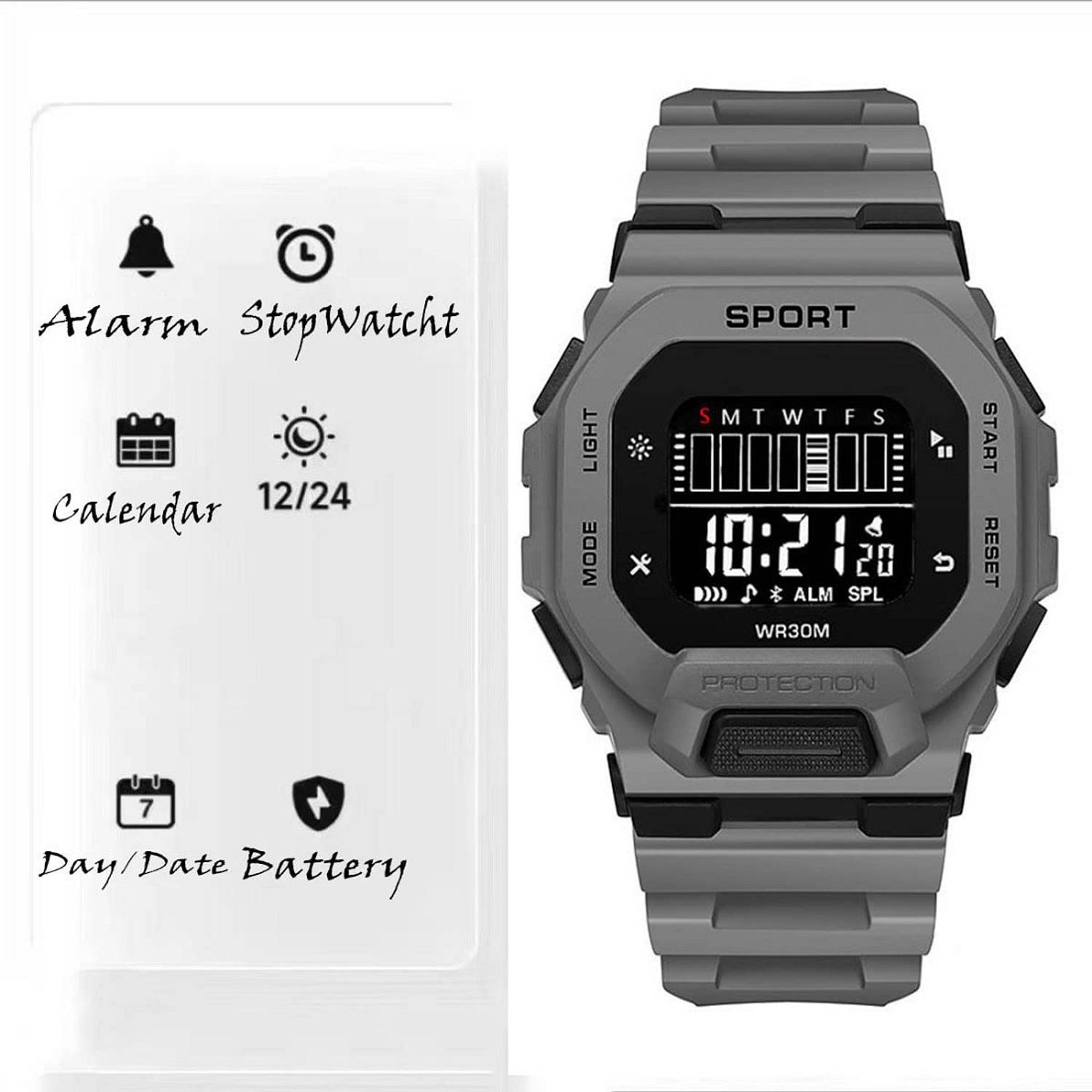 Good Friend Silicone Strap LED Digital Watch - Image 2