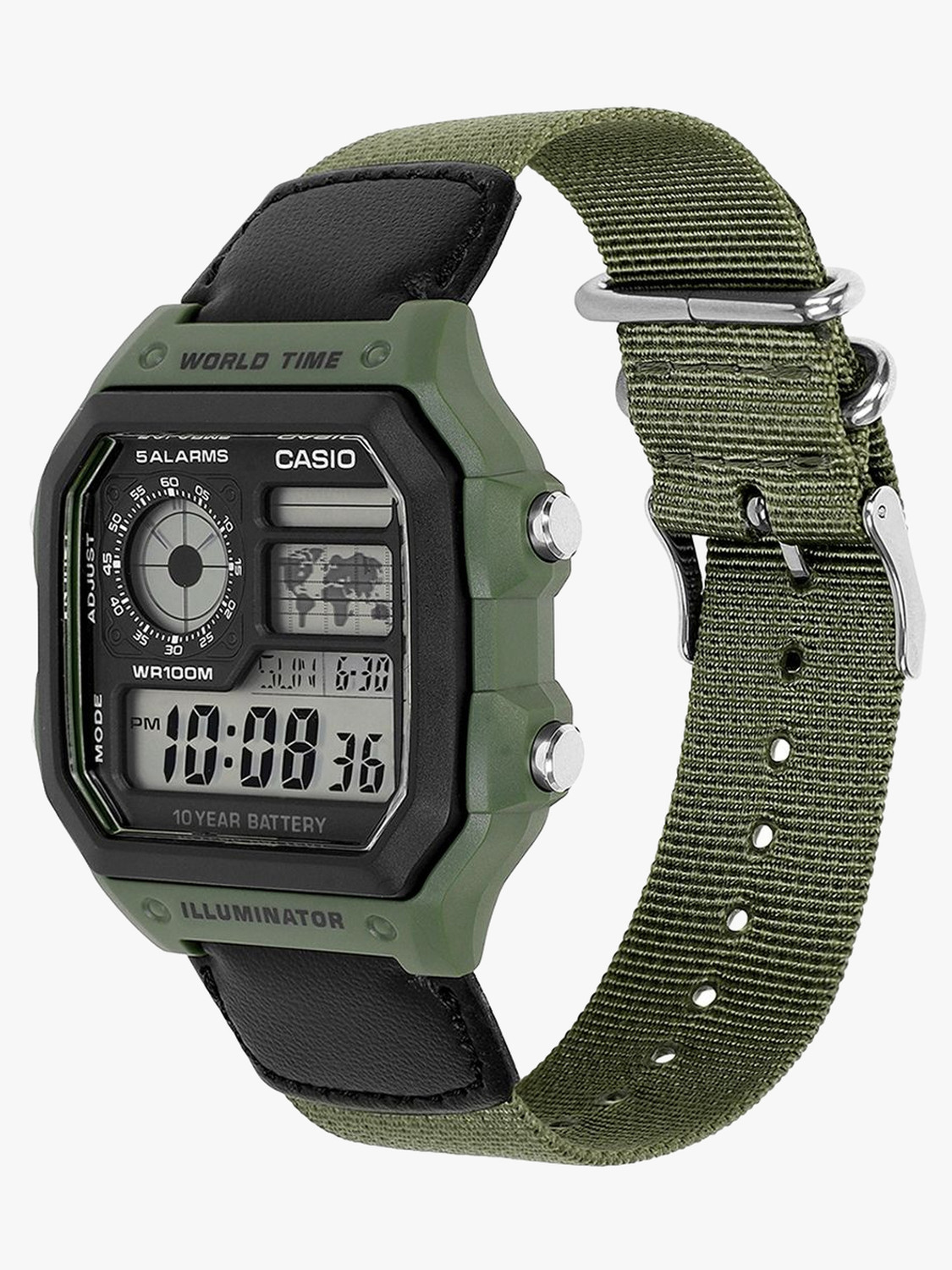 Image of CASIO AE-1200WHB-3BVDF CASIO-MENS-RESIN Digital Watch - For Men & Women