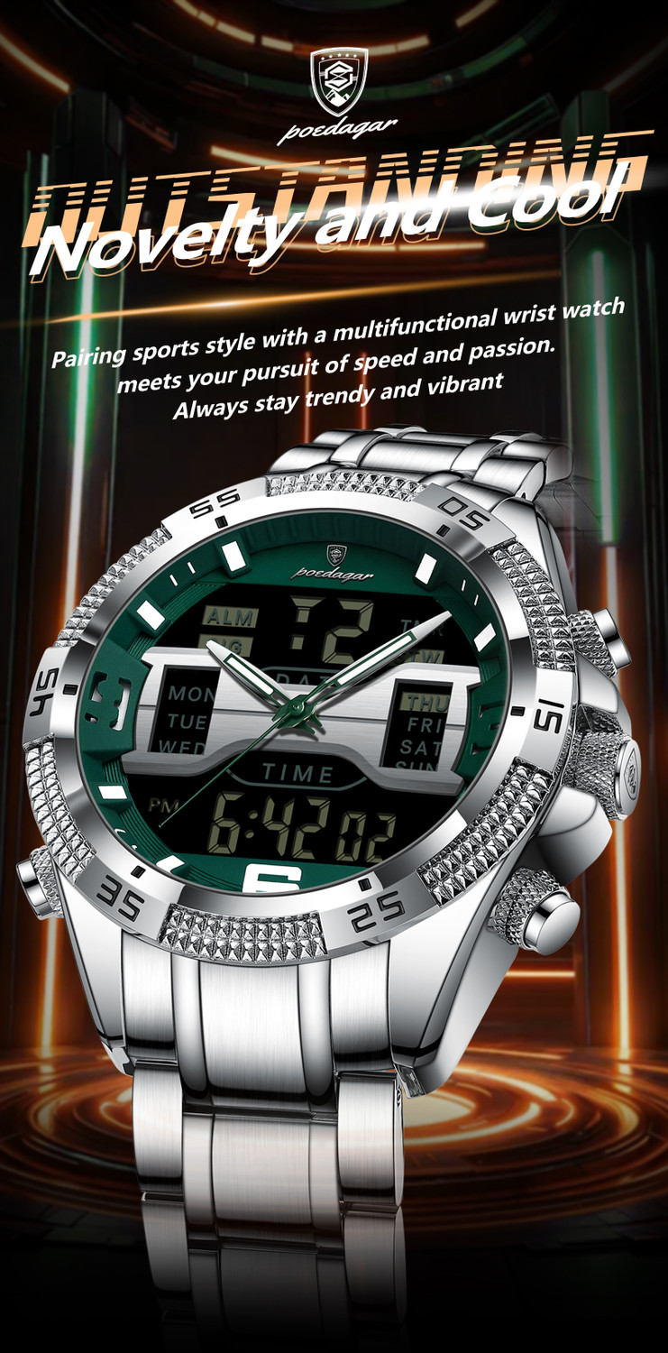 Image of POEDAGAR E103G-A Analog-Digital Watch - For Men