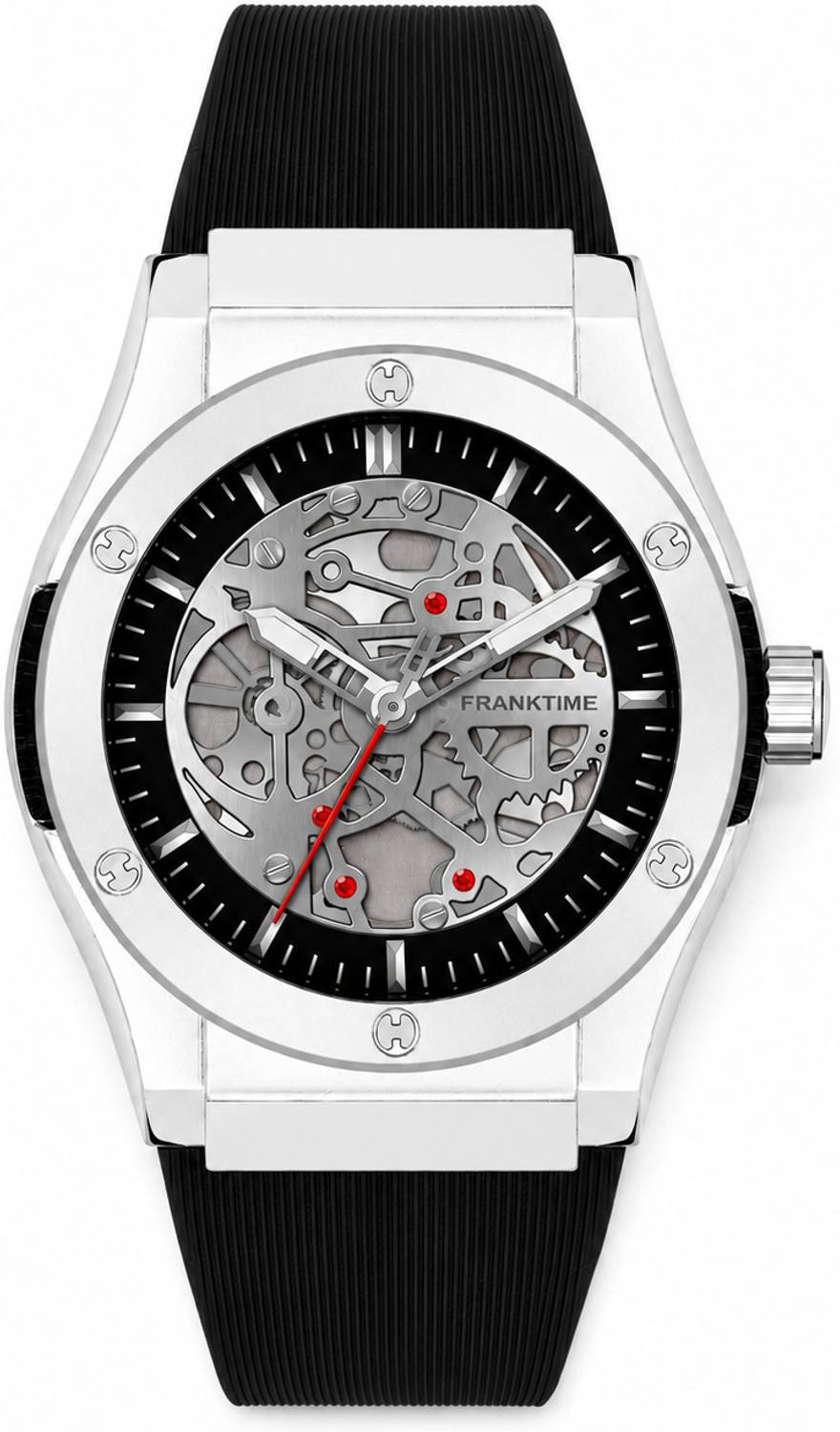 FRANKTIME Apex Men's Black Skeleton Watch - Image 1