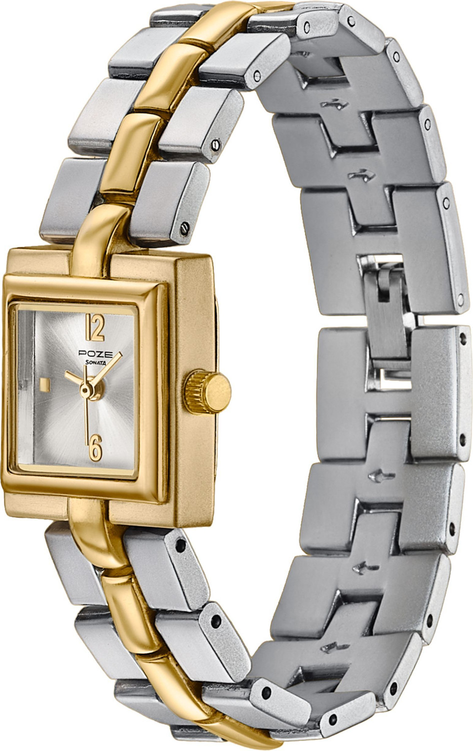 Image of SONATA Poze 8 Sonata Poze 8 Quartz Silver Dial IPG+IPS Alloy Strap Analog Watch - For Women