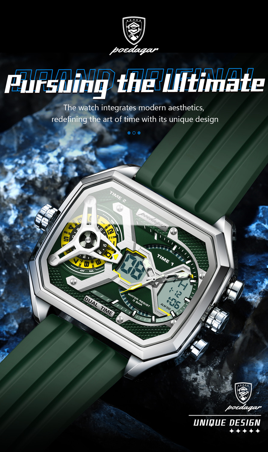 Image of POEDAGAR E106G-C Analog-Digital Watch - For Men