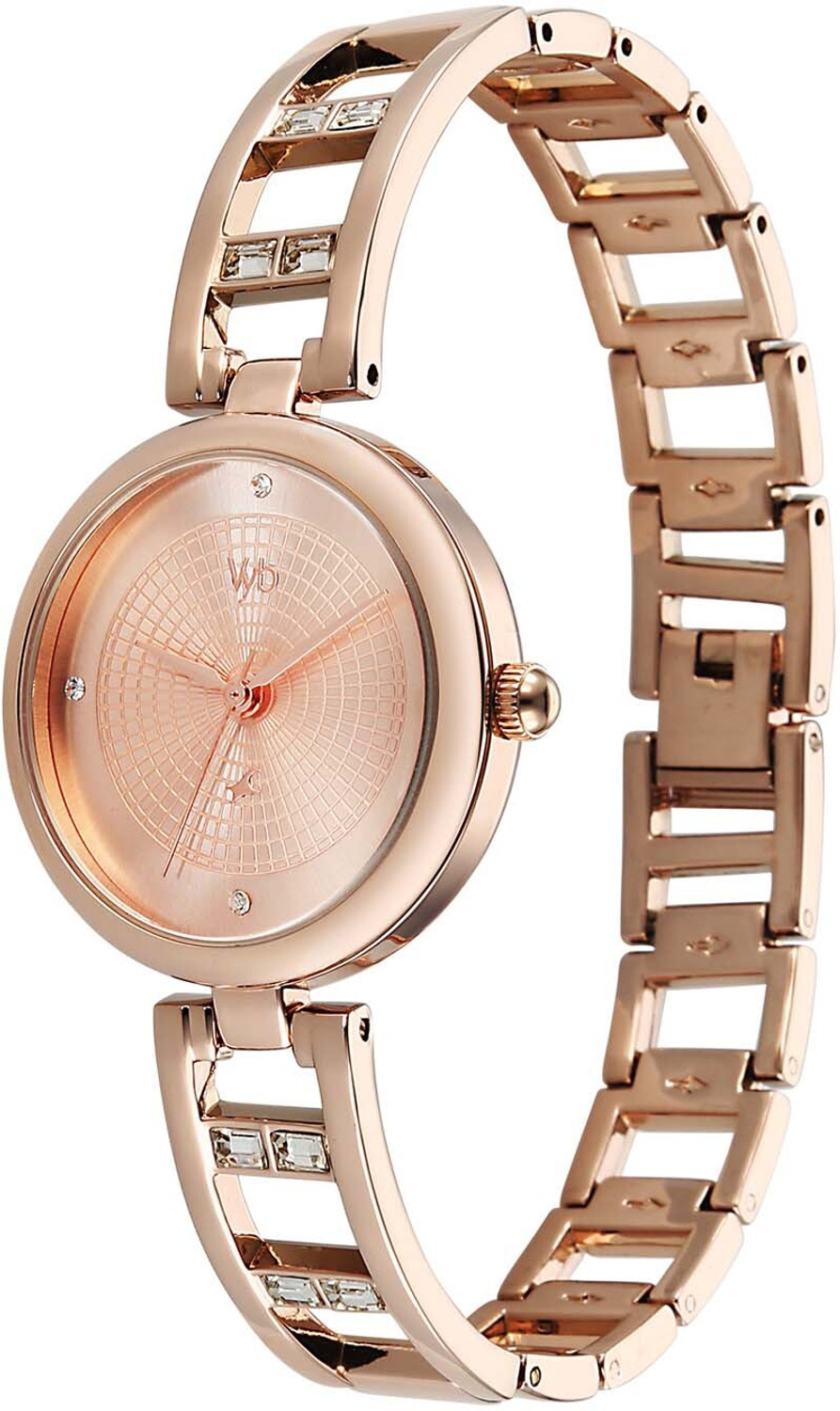 Image of Fastrack Fastrack Vyb Seeker Fastrack Vyb Seeker Quartz Rose Gold Dial Rose Gold Alloy Strap Analog Watch - For Women