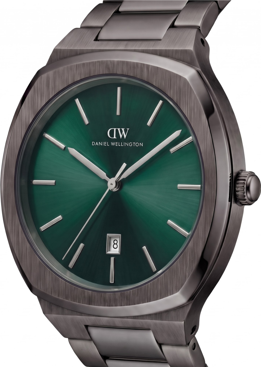 Image of DANIEL WELLINGTON Date Display, Green Dial Analog Watch - For Men