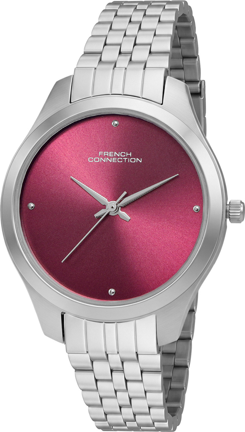 Image of French Connection FCND40PRSM Purple Sunray Round Dial Quartz Analog Watch - For Women