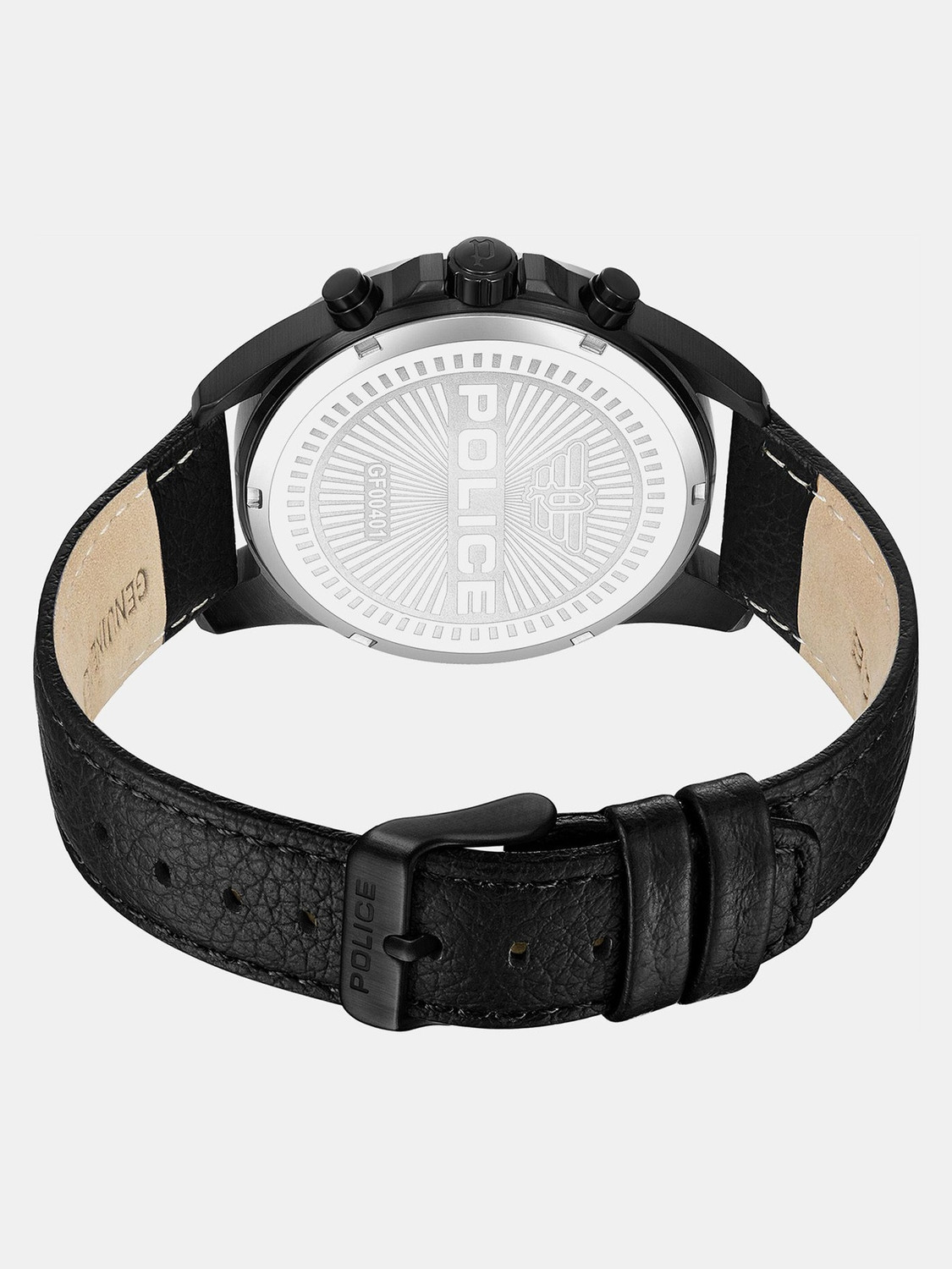 Image of Police Multifunction Green Dial Black Leather Strap Analog Watch - For Men PLPEWGF0040141,NTPLPEWGF0040141
