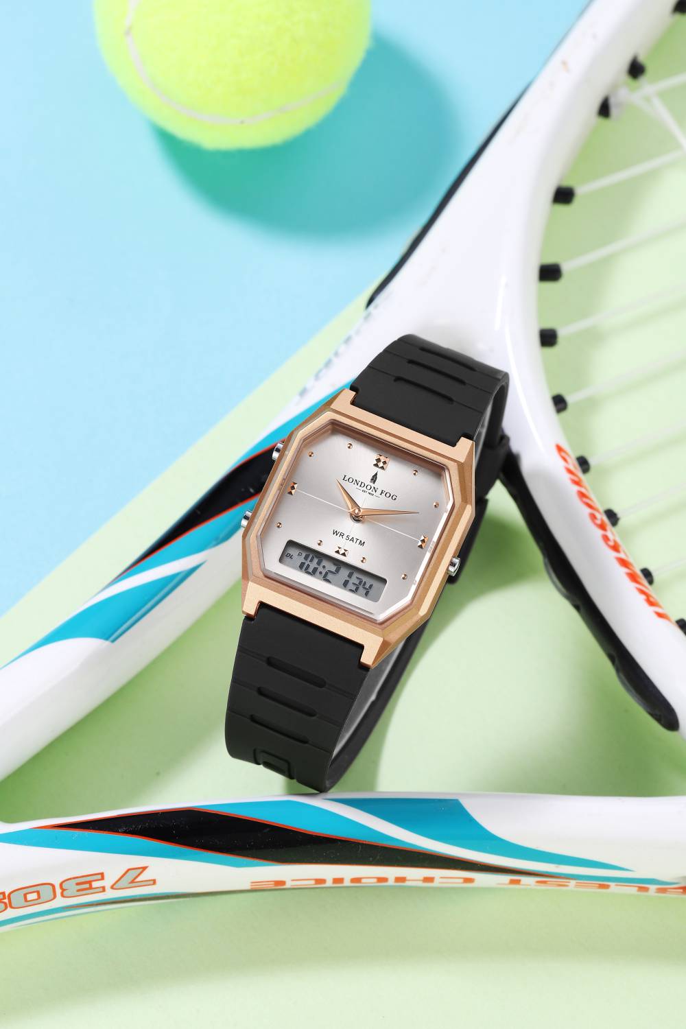 London Silver Dial Rose Gold Case Watch - Image 4