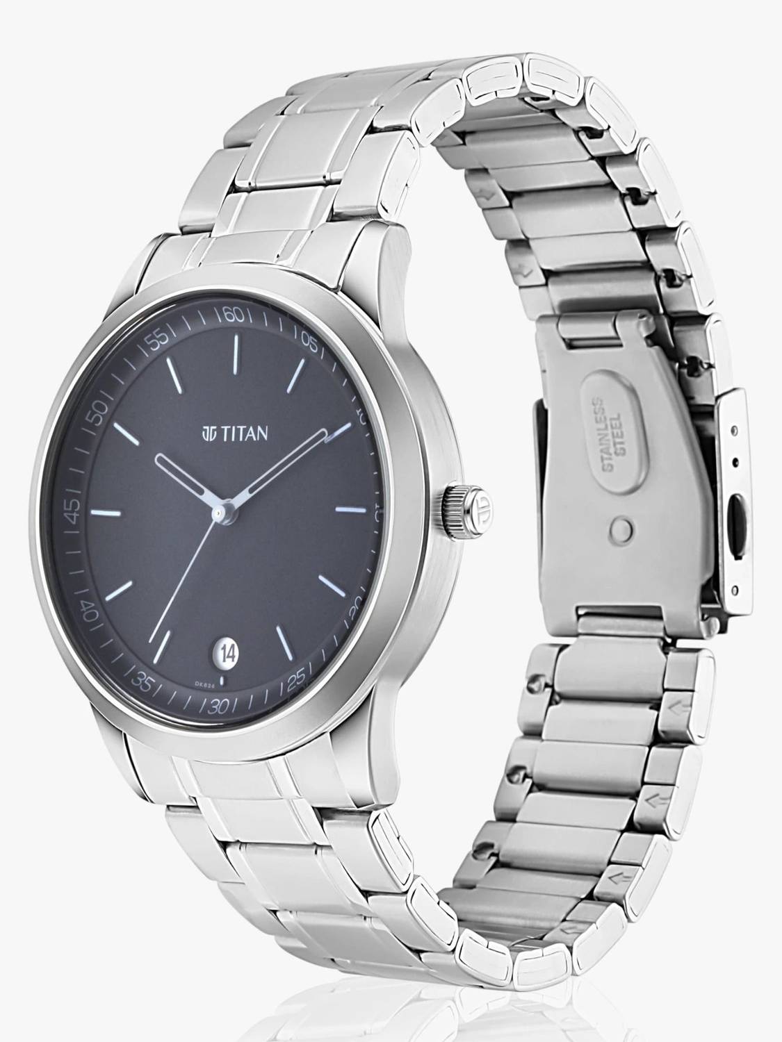 Titan Minimals Anthracite Dial Silver Watch - Image 5