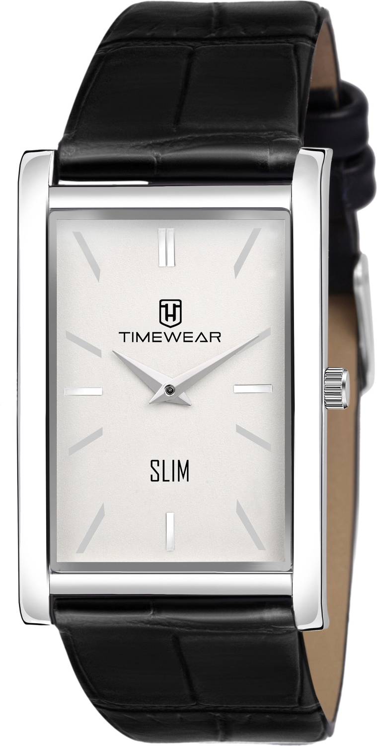 TIMEWEAR 289WDTG Slim Black Leather Watch - Men - Image 3