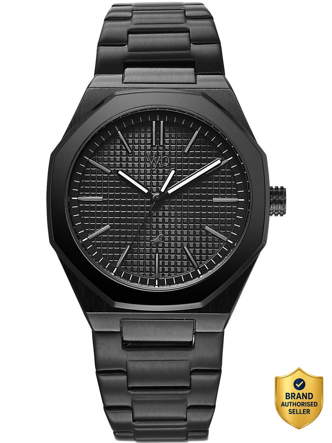 Image of Fastrack Fastrack Vyb Challenger Fastrack Vyb Challenger Quartz Black Dial Black Stainless Steel Strap Analog Watch - For Men