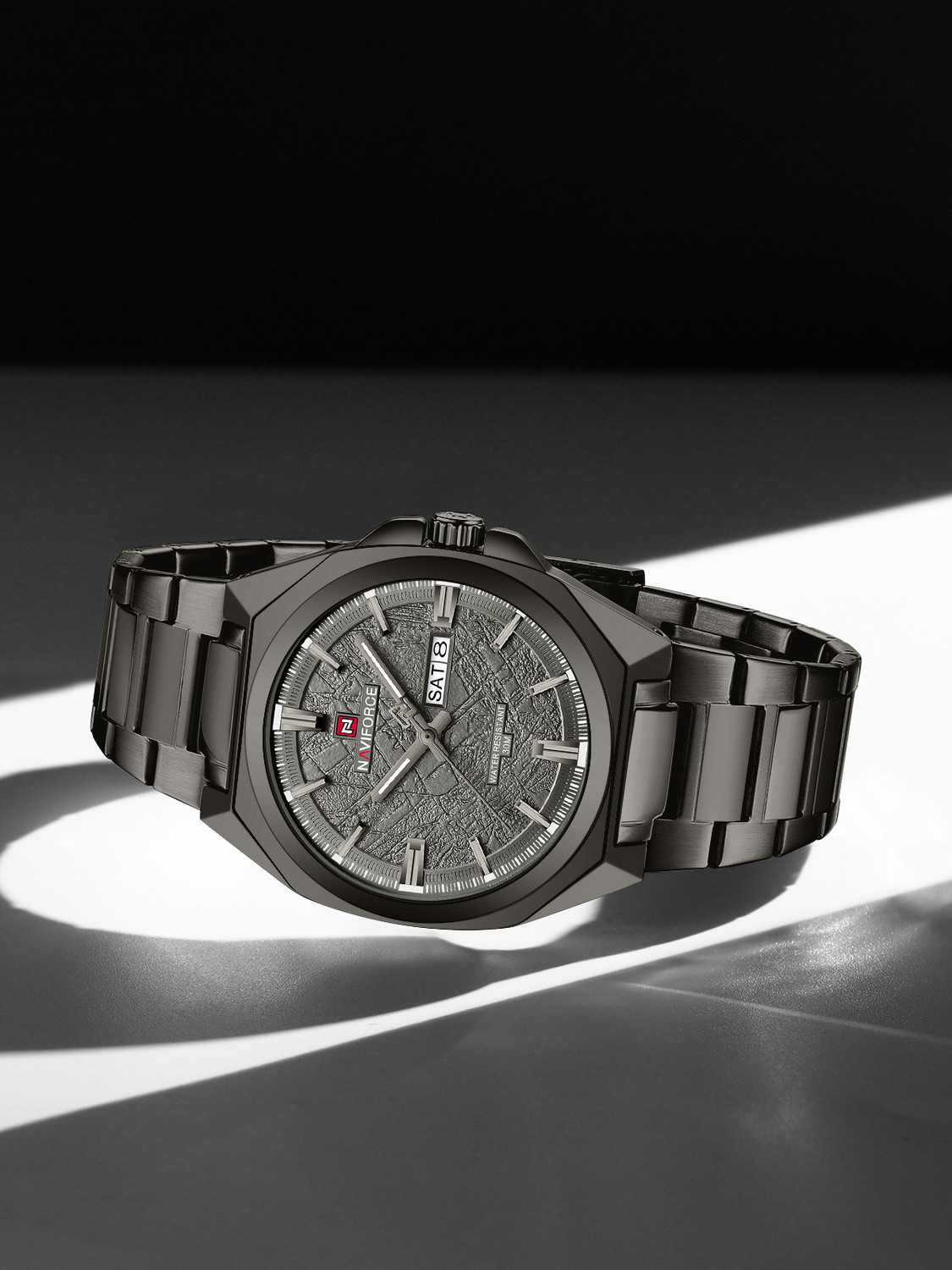 Image of NAVIFORCE NF9273 Grey Dial With Grey Stainless Steel Strap Analog Watch - For Men