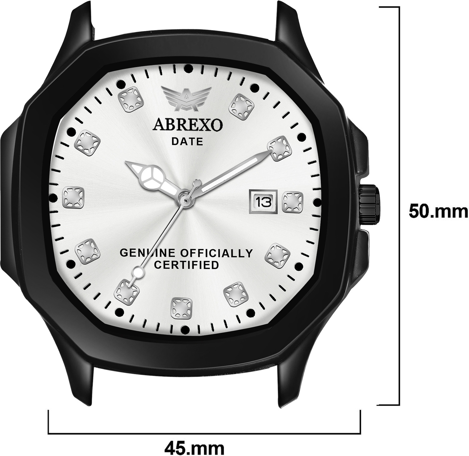 Image of ABREXO Abx7200 SL GR MGT ST New Arrival Arabic Style Silicone Magnet Strap Date Working QuartzWatch For Boys Analog Watch - For Men
