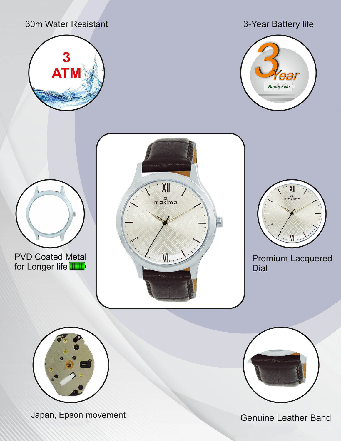 Image of MAXIMA Attivo Collection Analog Watch - For Men