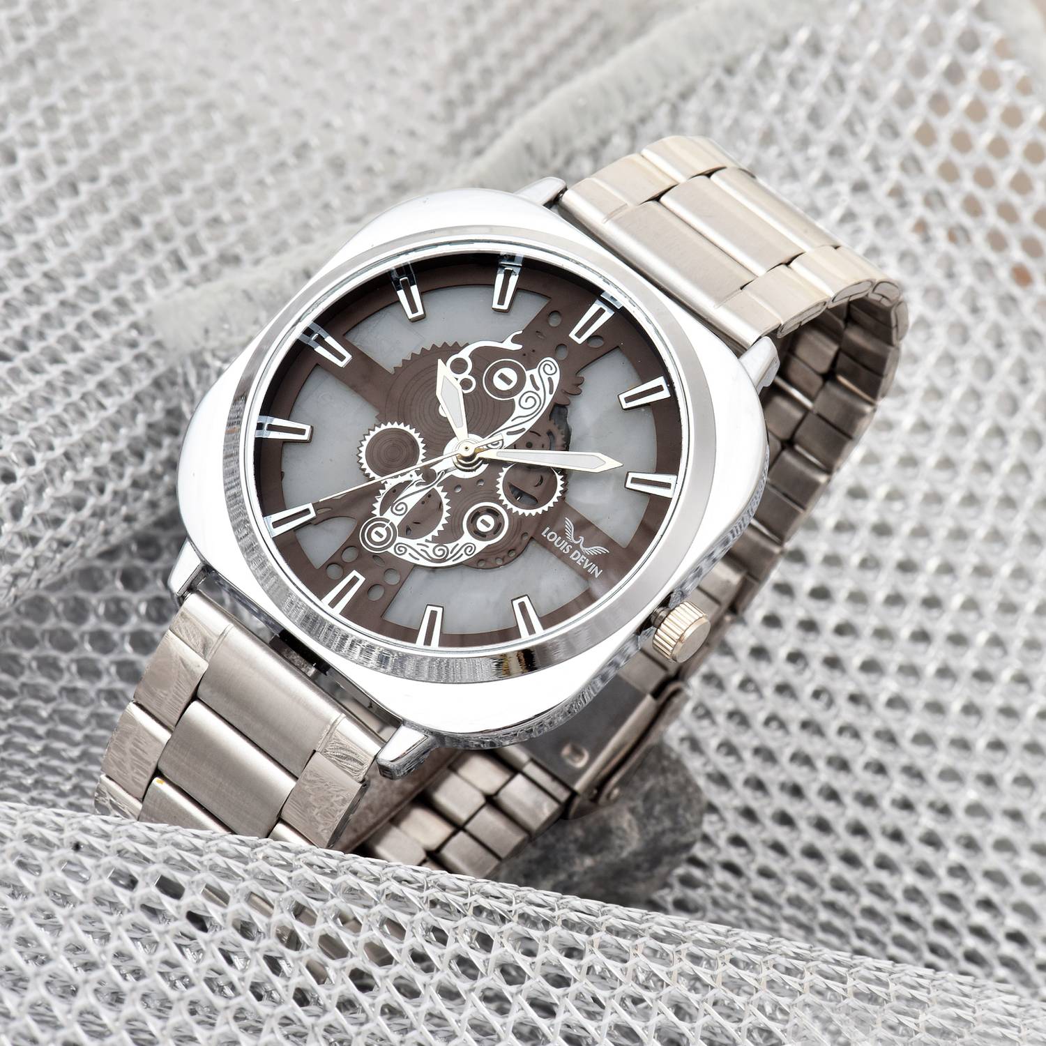 LOUIS DEVIN LD-G081-BRW-CH Stainless Steel Chain Analog Watch  - For Men price history chart and lowest price