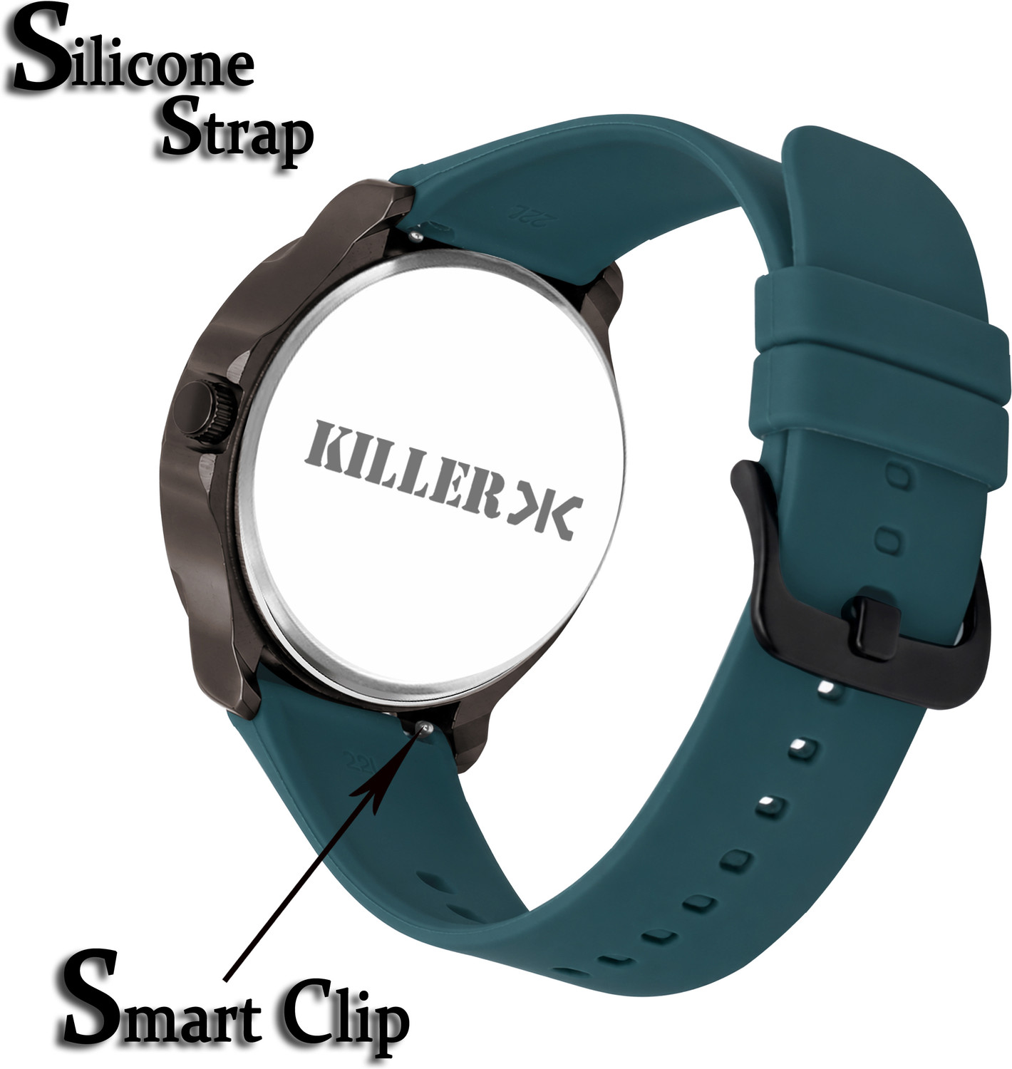 Image of KILLER Minimalist Series | Working Date Display | Smart Watch Strap | Soft Silicone Analog Watch - For Men