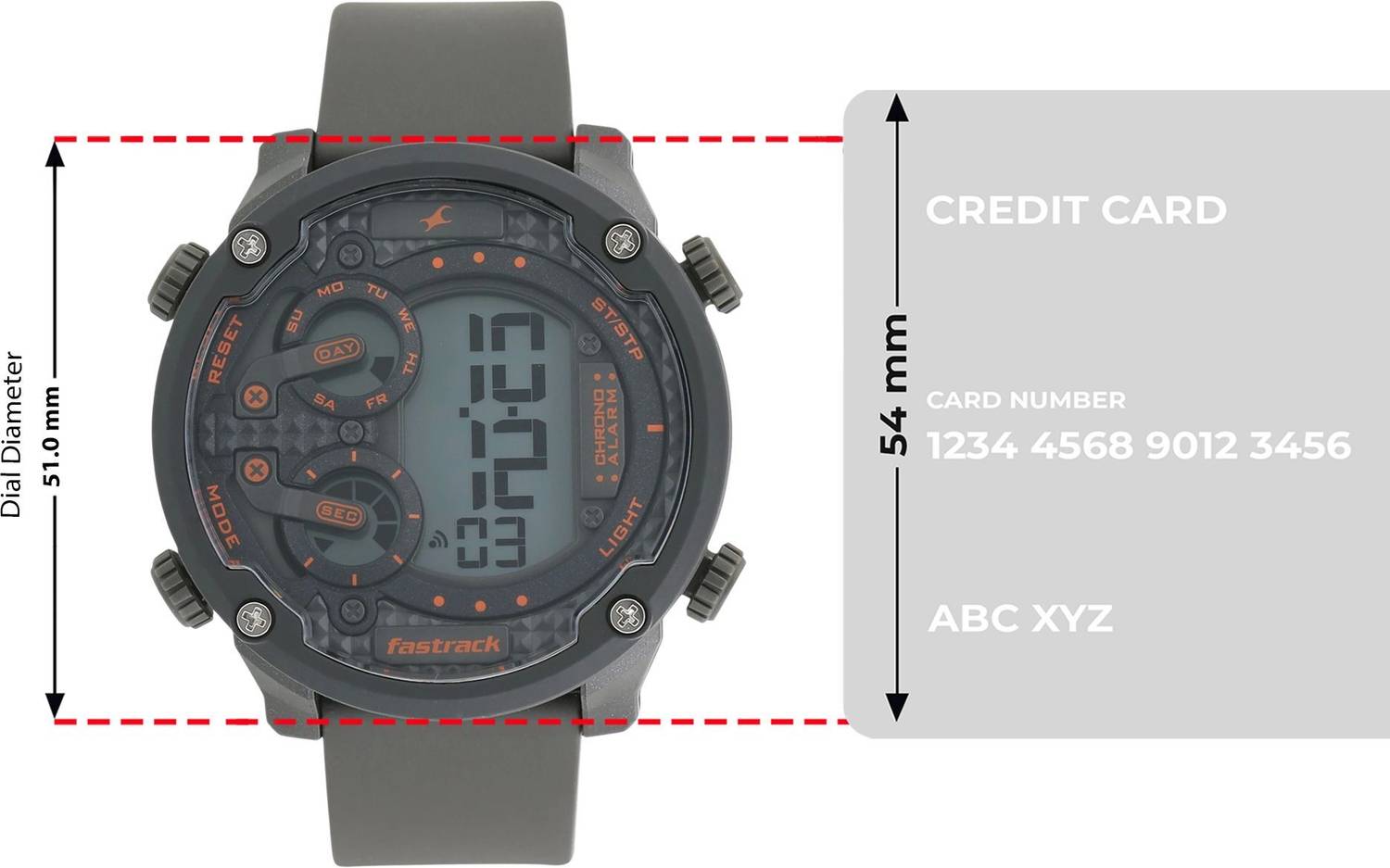 Fastrack NT38045PP03 Digital Black Dial Silicone Strap Watch for Men - Image 4