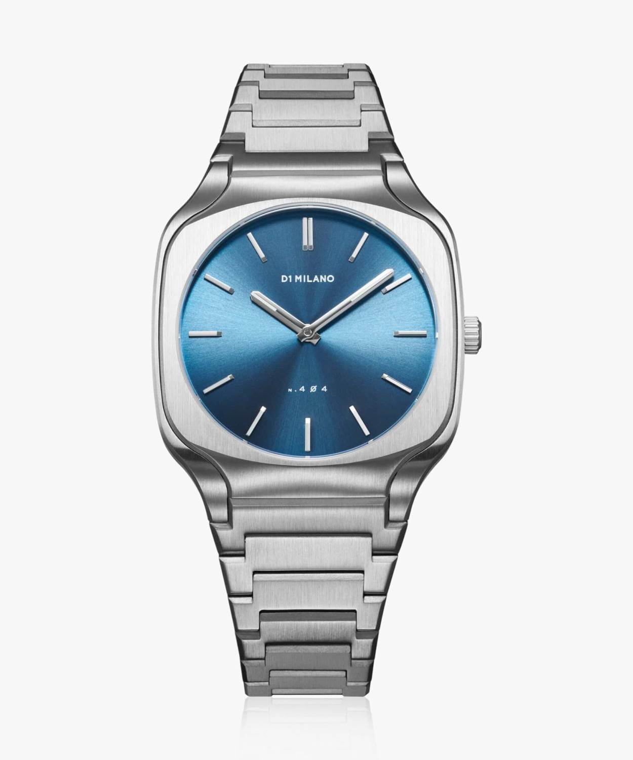 Image of D1 MILANO SQBJ07 Square Quartz Dial Soleil Blue With Silver Details Analog Watch - For Men & Women