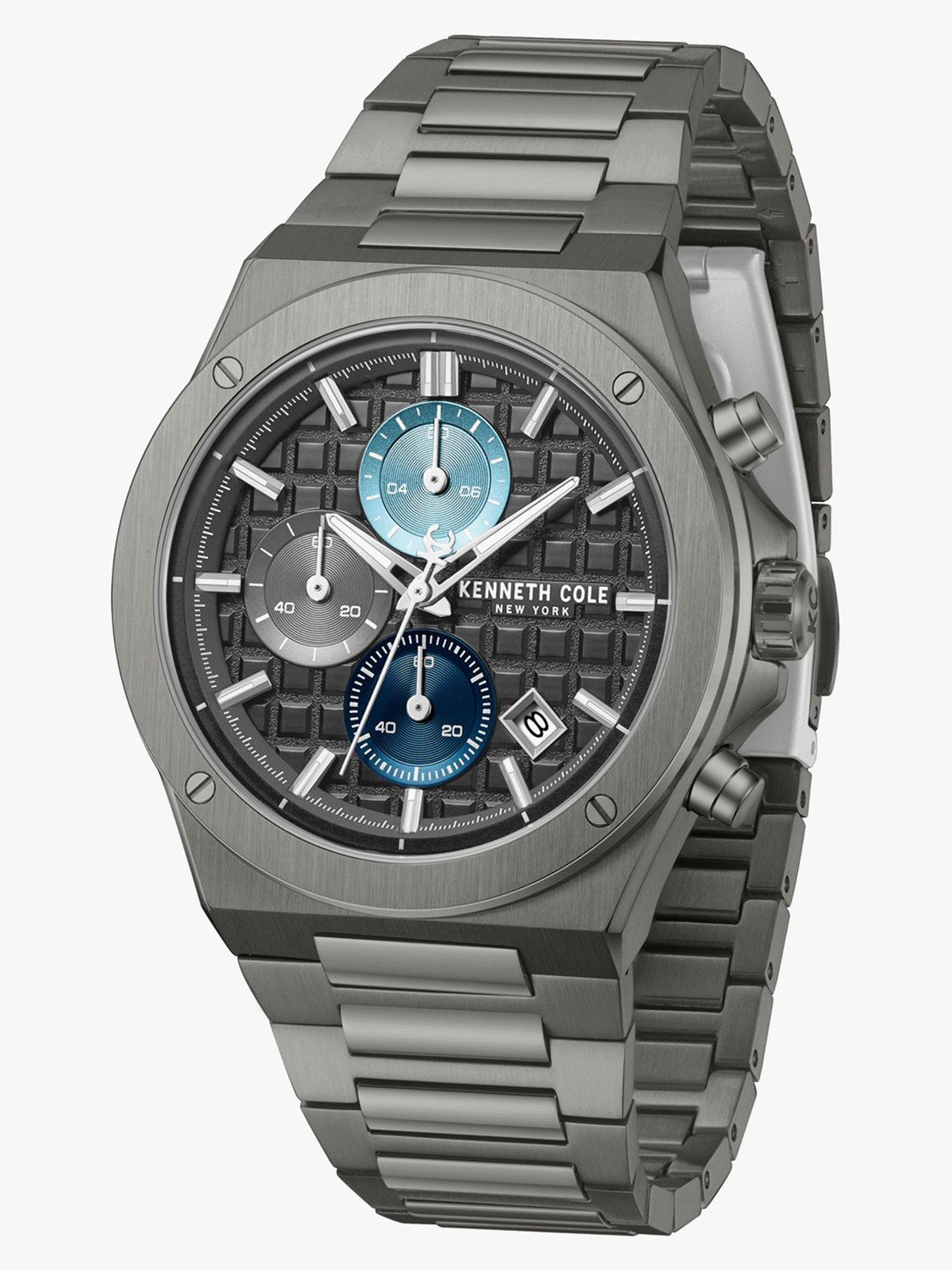 Image of Kenneth Cole Sport Kenneth Cole Sport Quartz Gun Dial Gun Stainless Steel Strap Analog Watch - For Men