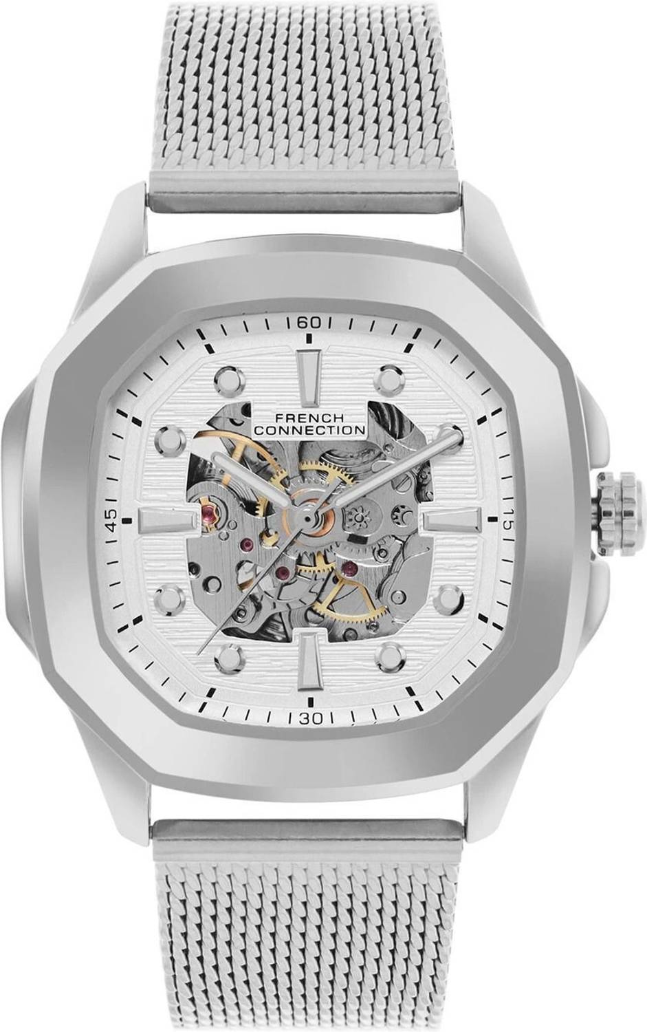 French Connection Men Silver Automatic Watch - Image 3