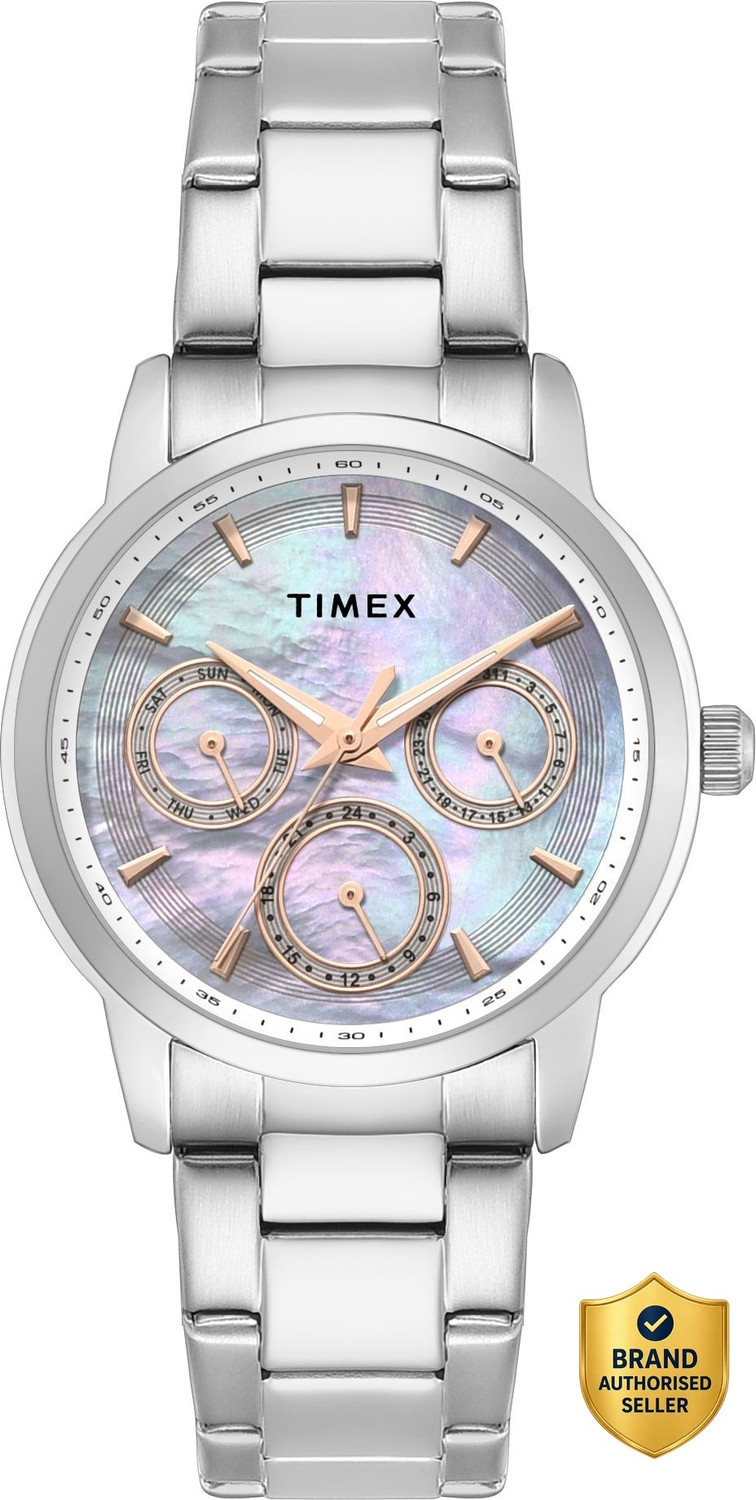 Image of TIMEX Multifunction, Mother of Pearl Natural Round Dial Analog Watch - For Women TWEL30200