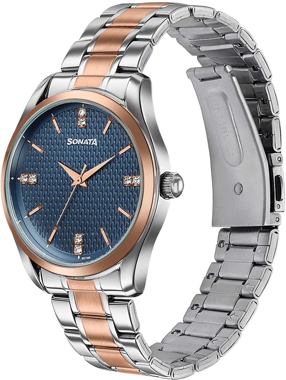 Image of SONATA Jashn Jashn Quartz D. Blue Dial IPS /IPRG Strap Wedding Analog Watch - For Men