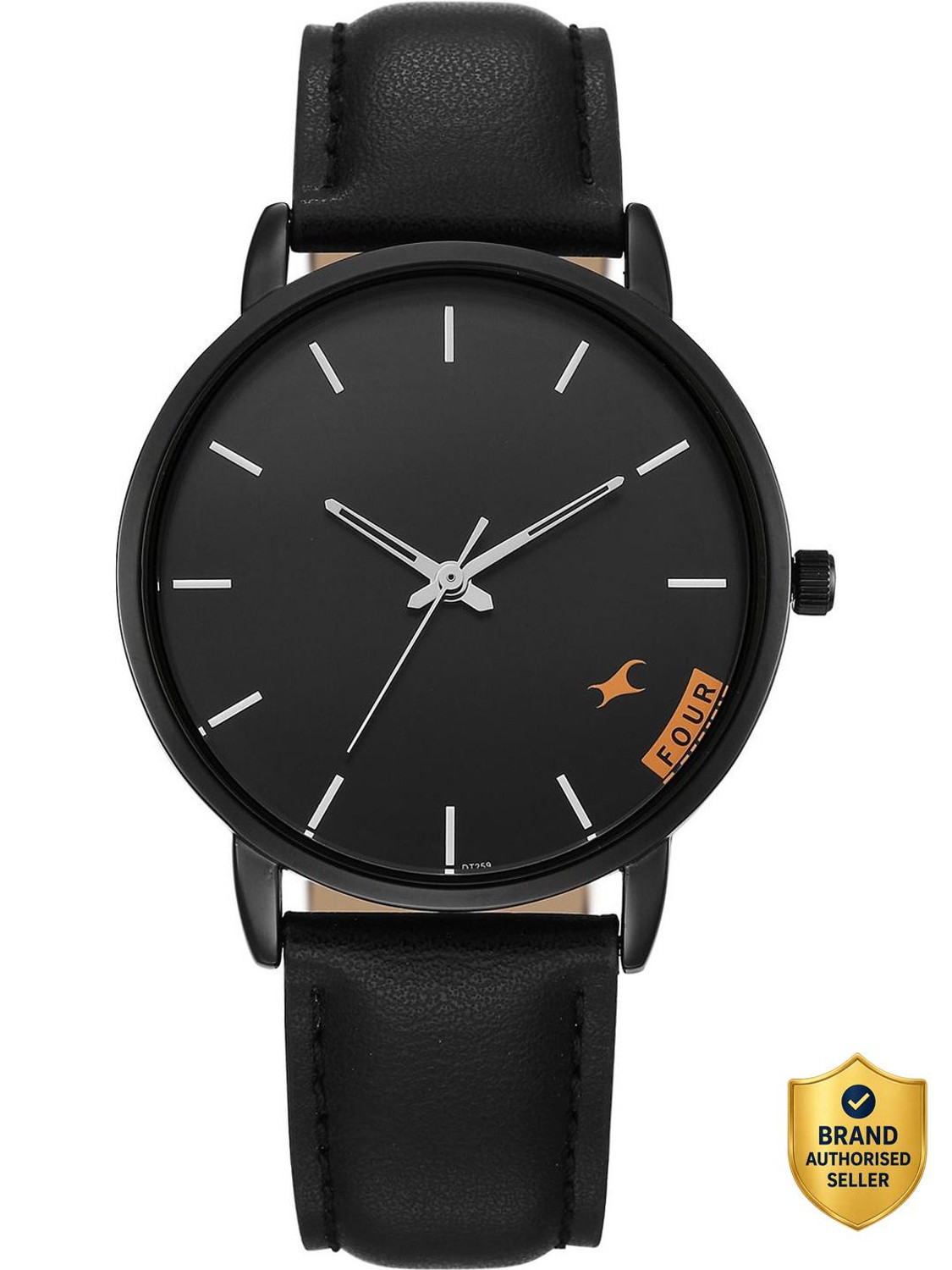 Image of Fastrack Stunners X Fastrack Stunners X Quartz Black Dial Black Leather Strap Analog Watch - For Men