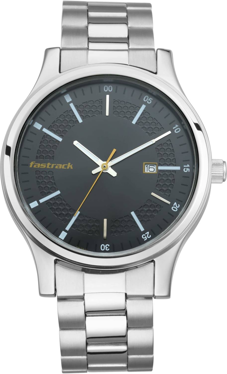 Fastrack 3240SM03 Black Dial Silver Stainless Steel Men's Watch - Image 2