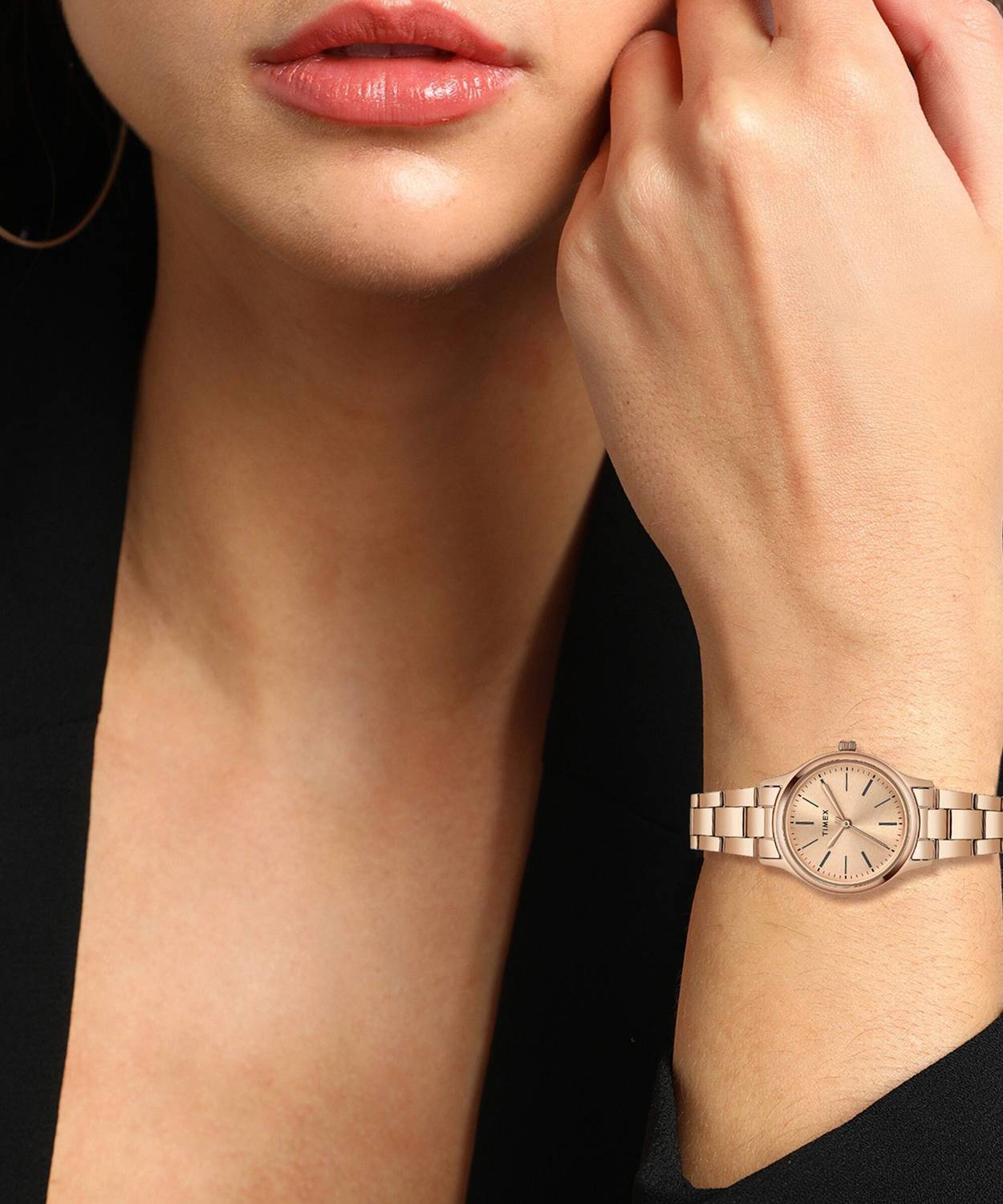 TIMEX Rose Gold Dial Stainless Steel Analog Watch - Image 3