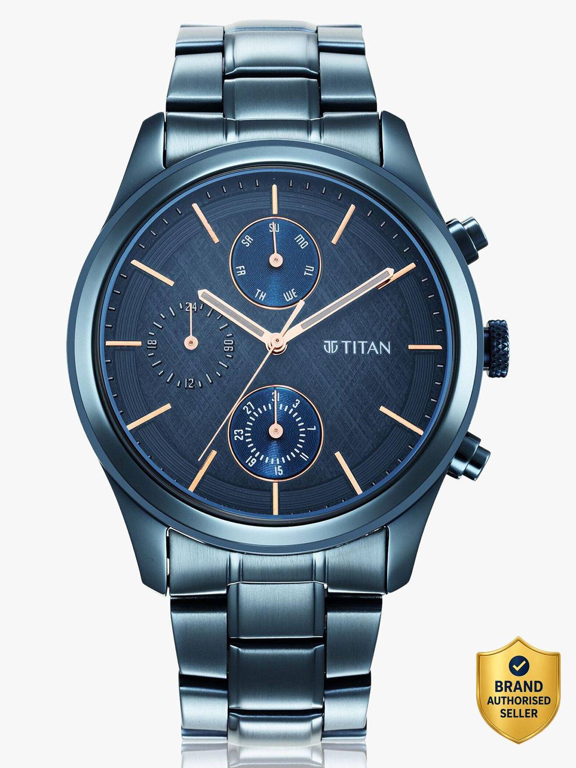 Titan Neo Splash Multifunction Blue Dial Watch