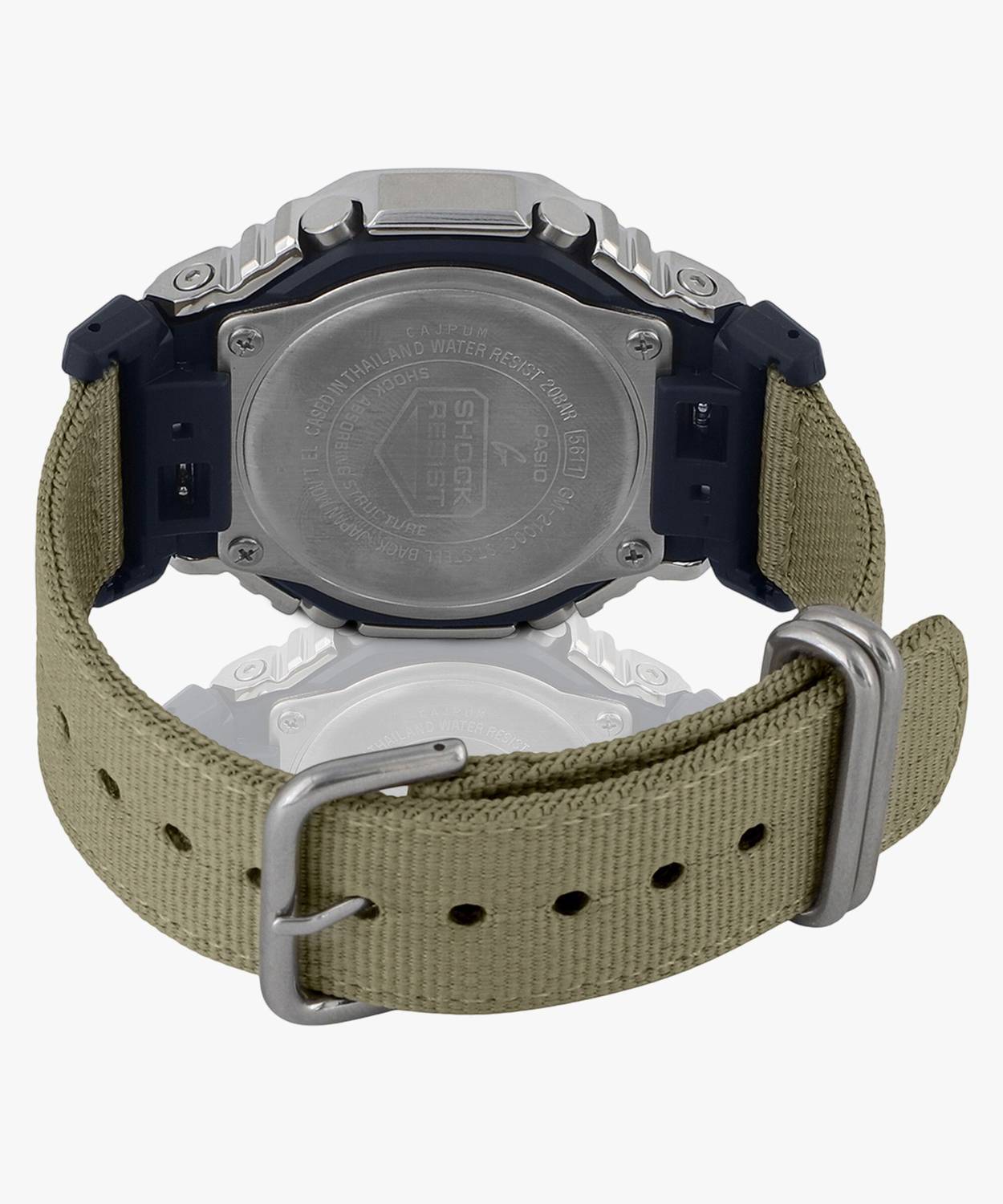 CASIO GM-2100C-5ADR G-SHOCK Black Dial Brown Cloth Band Watch - Image 3