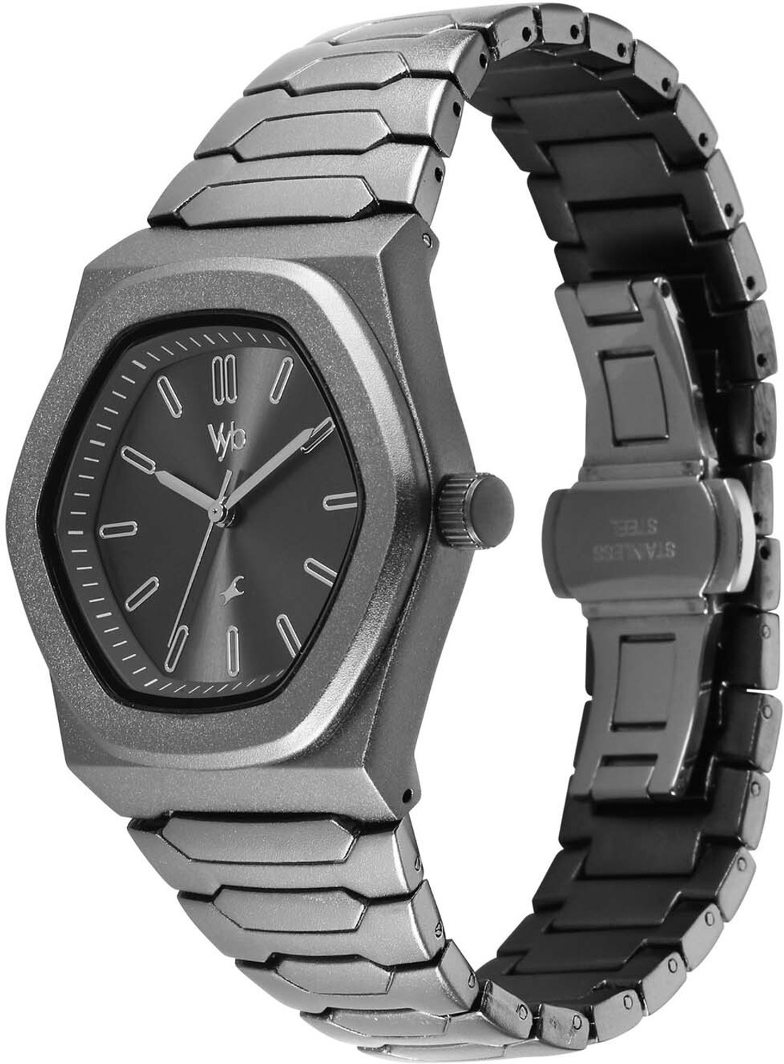 Image of Fastrack Fastrack Vyb Limitless Fastrack Vyb Limitless Quartz Gun Dial Gun Alloy Strap Analog Watch - For Men