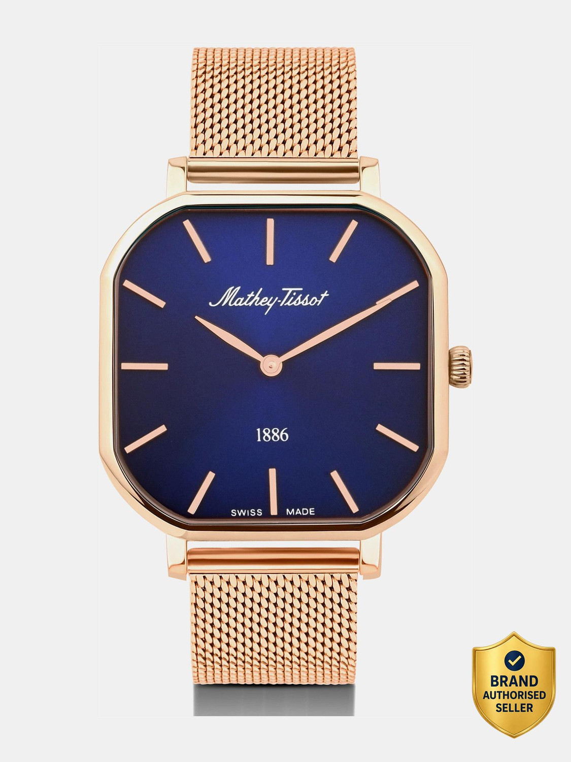 Image of Mathey-Tissot D7917PBU Swiss Made Blue Dial Analog Watch - For Women