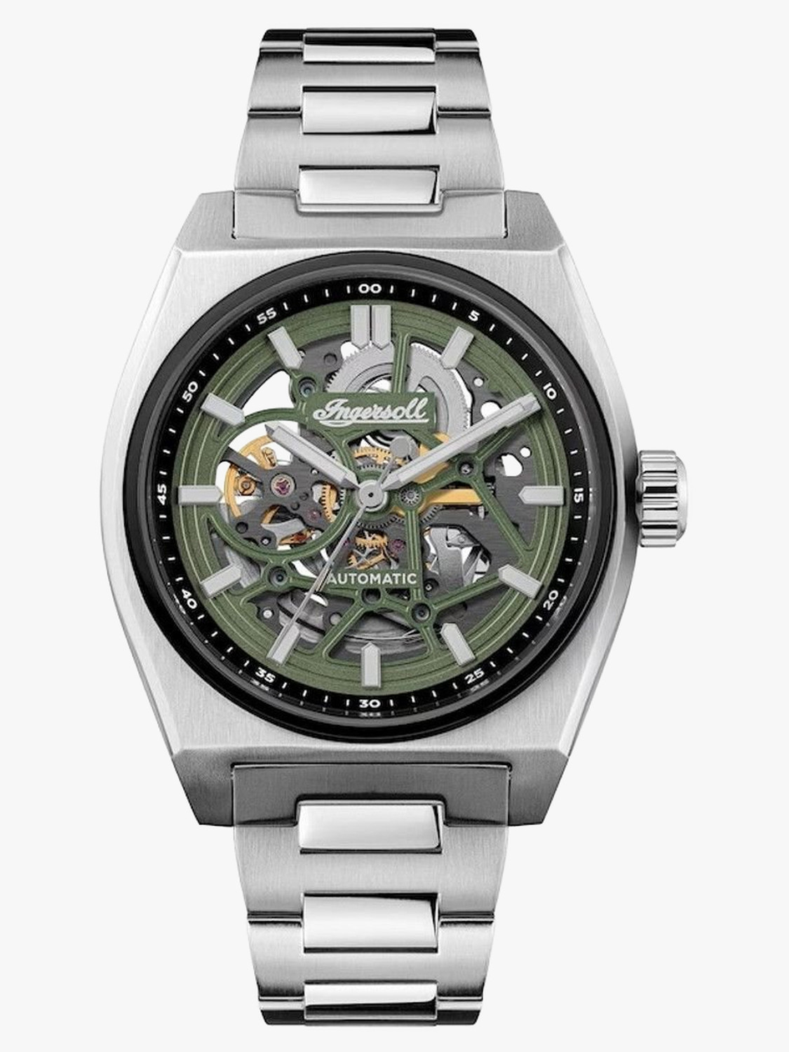 Image of Ingersoll The Vert The Vert Automatic Green Dial With lifetime Warranty Analog Watch - For Men