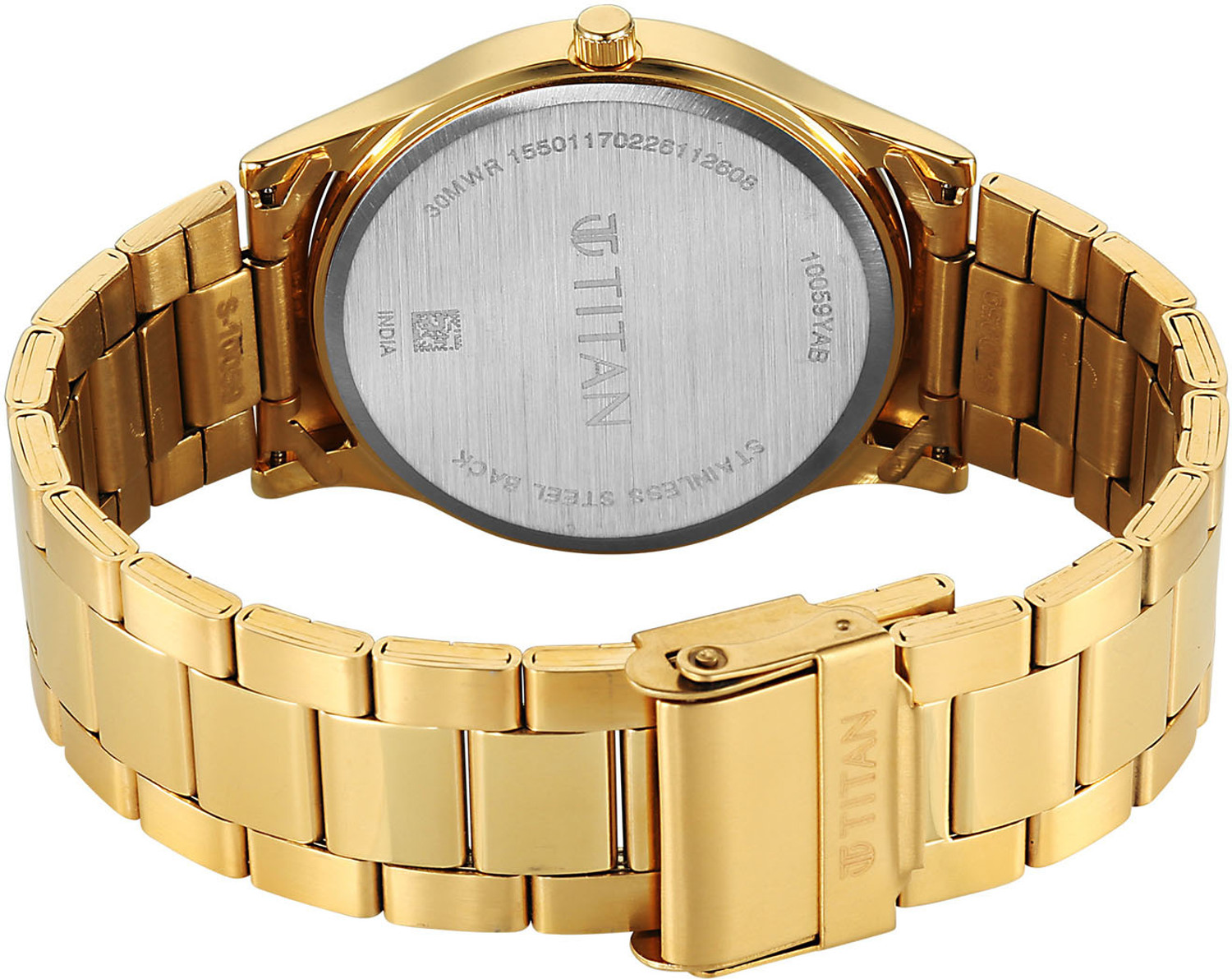 Image of Titan Karishma Gents Karishma Regal Day-Date Black Dial IPG Stainless SteelStarp Analog Watch - For Men
