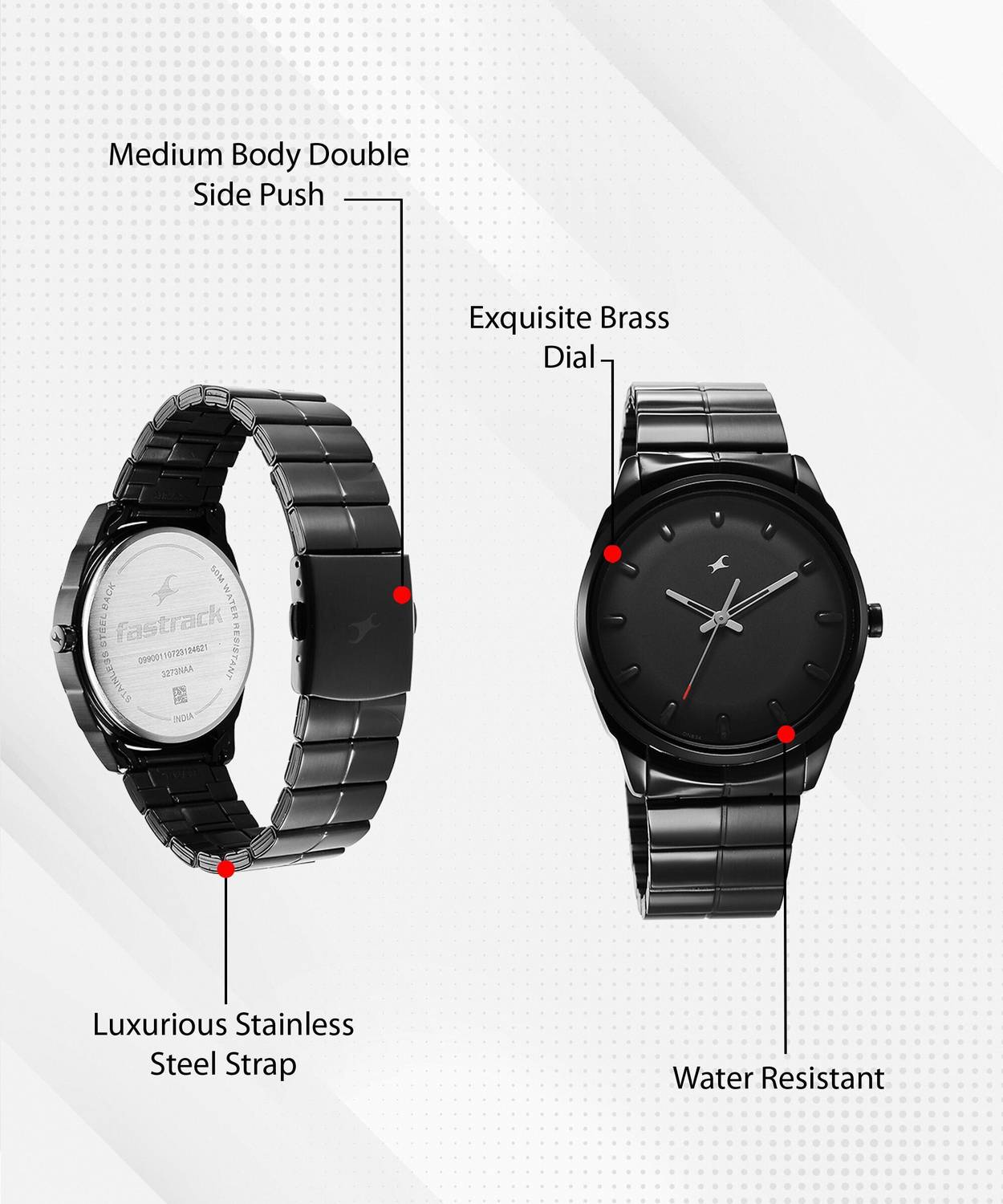 Fastrack Metallica Black Dial Men's Watch - Image 5