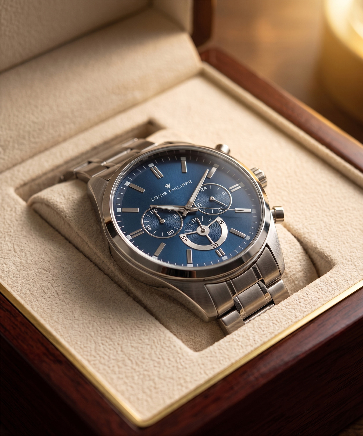 Image of Louis Philippe Chronograph Blue Dial Analog Watch Analog Watch - For Men