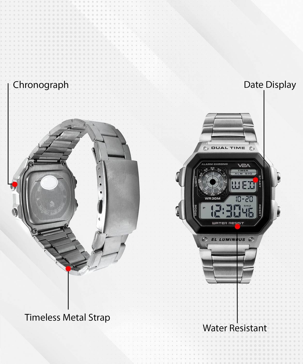 V2A Digital Watch - Men - Image 2