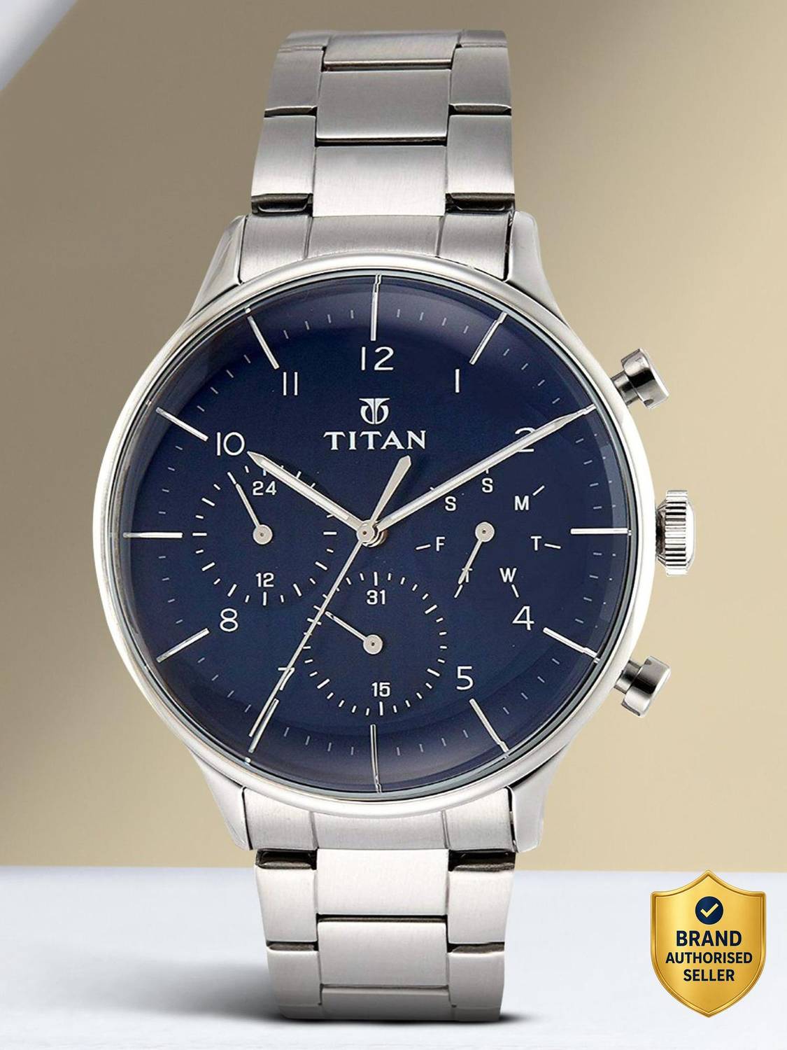Titan On Trend Blue Dial Men's Watch - Image 1