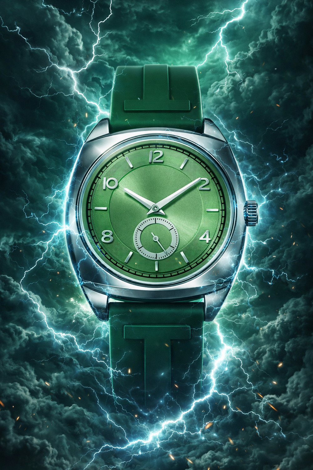 Image of HIRPARA 923.8 Bold Green Dial Wristwatch Analog Watch - For Men