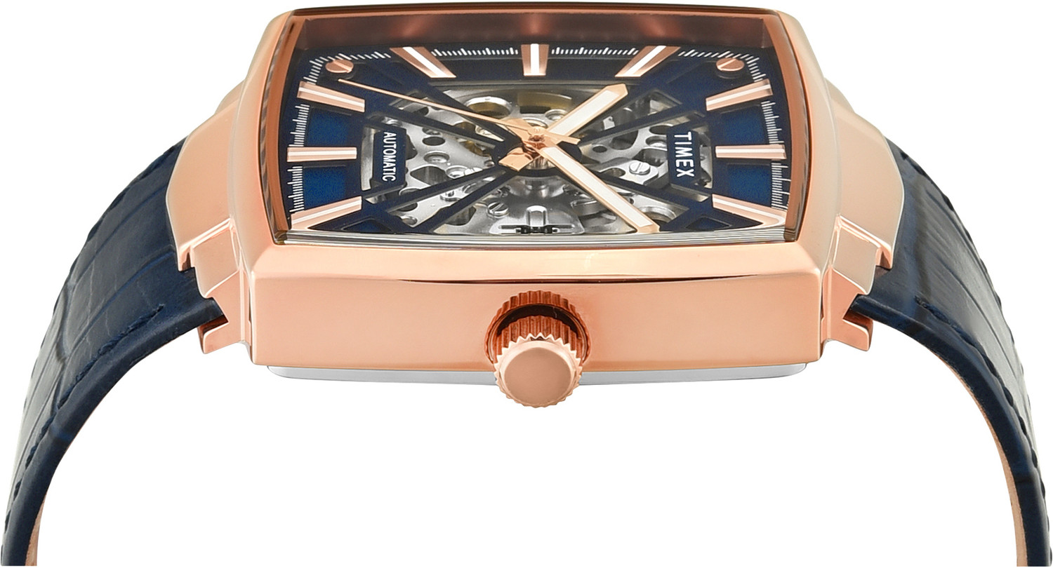 Image of TIMEX TWEG32001 Signio Square 40mm Blue Dial Analog Watch - For Men