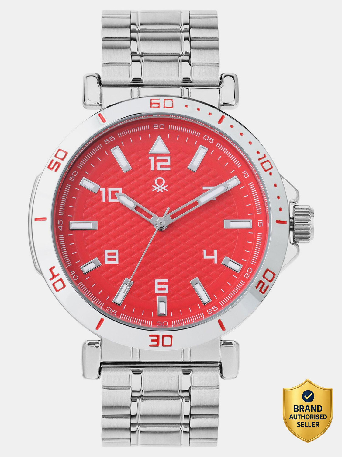Image of United Colors of Benetton Red Dial Analog Watch - For Men