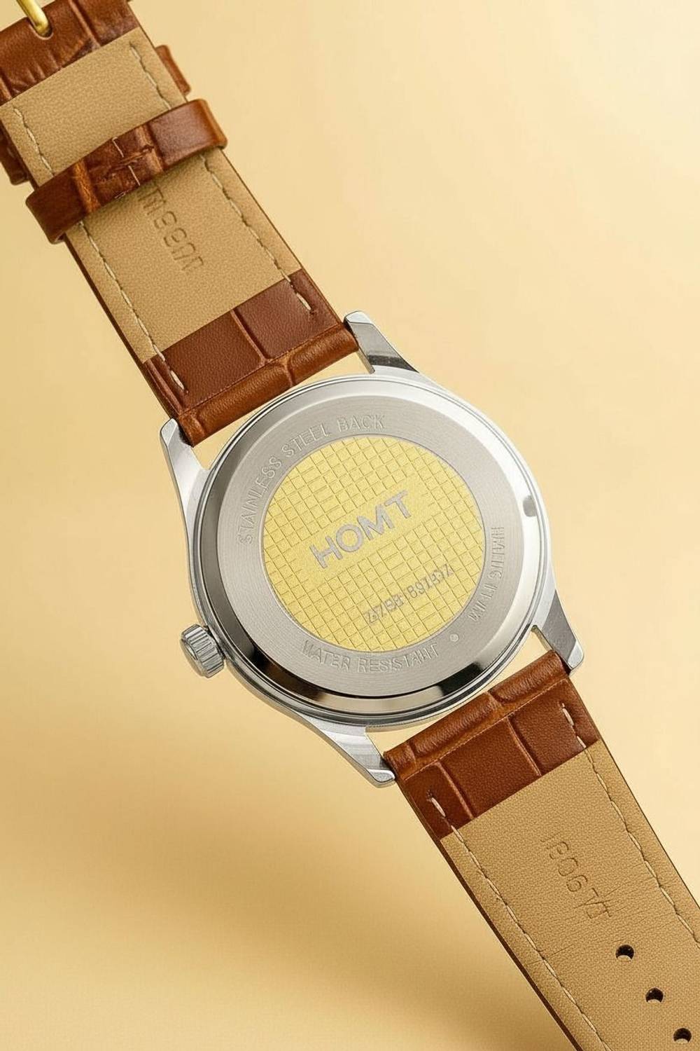 homot Black Dial Gold Case Men's Watch - Image 4